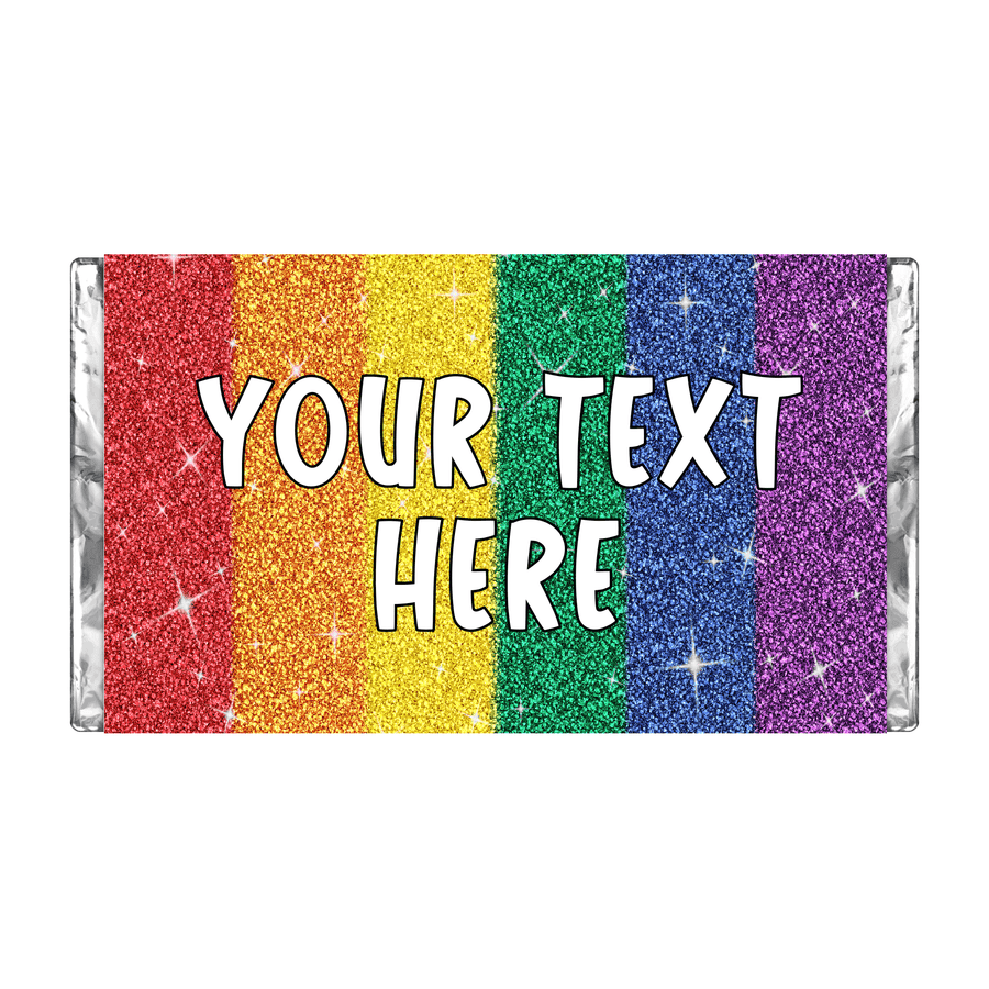 Glitter Rainbow | Personalised Chocolate Bars