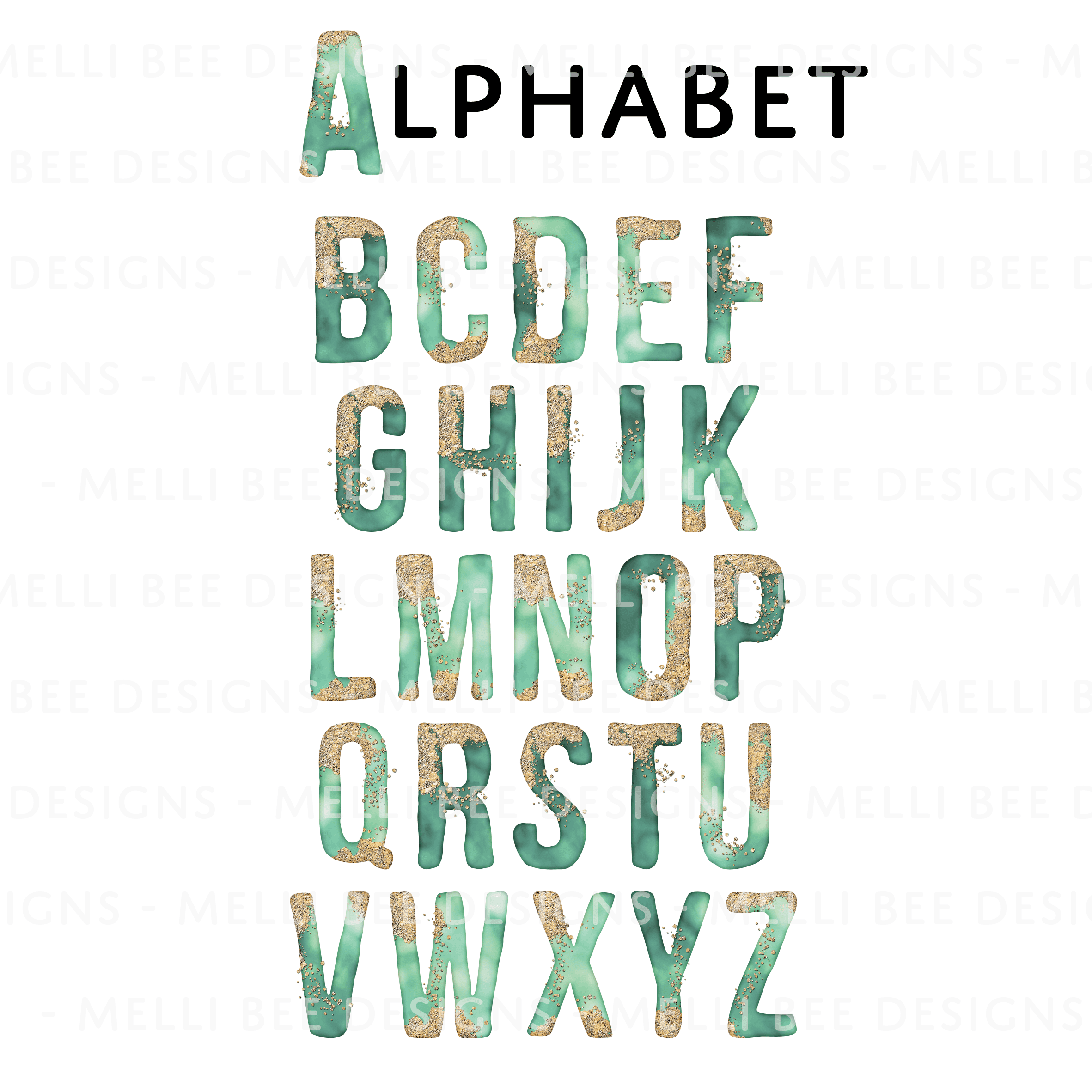 Green & Gold Initial | Personalised Chocolate Bars