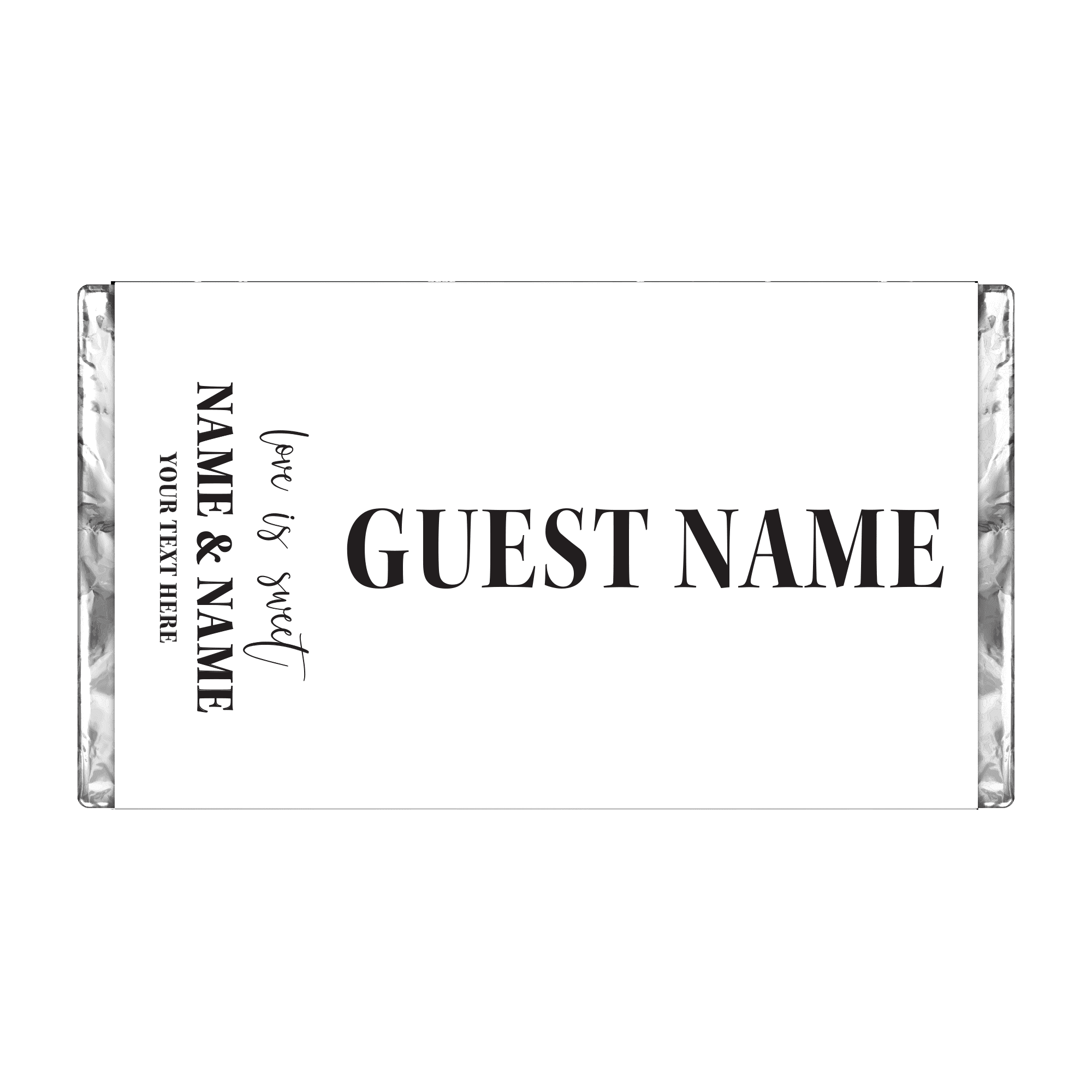 Individually Named Minimalist | Personalised Chocolate Bars