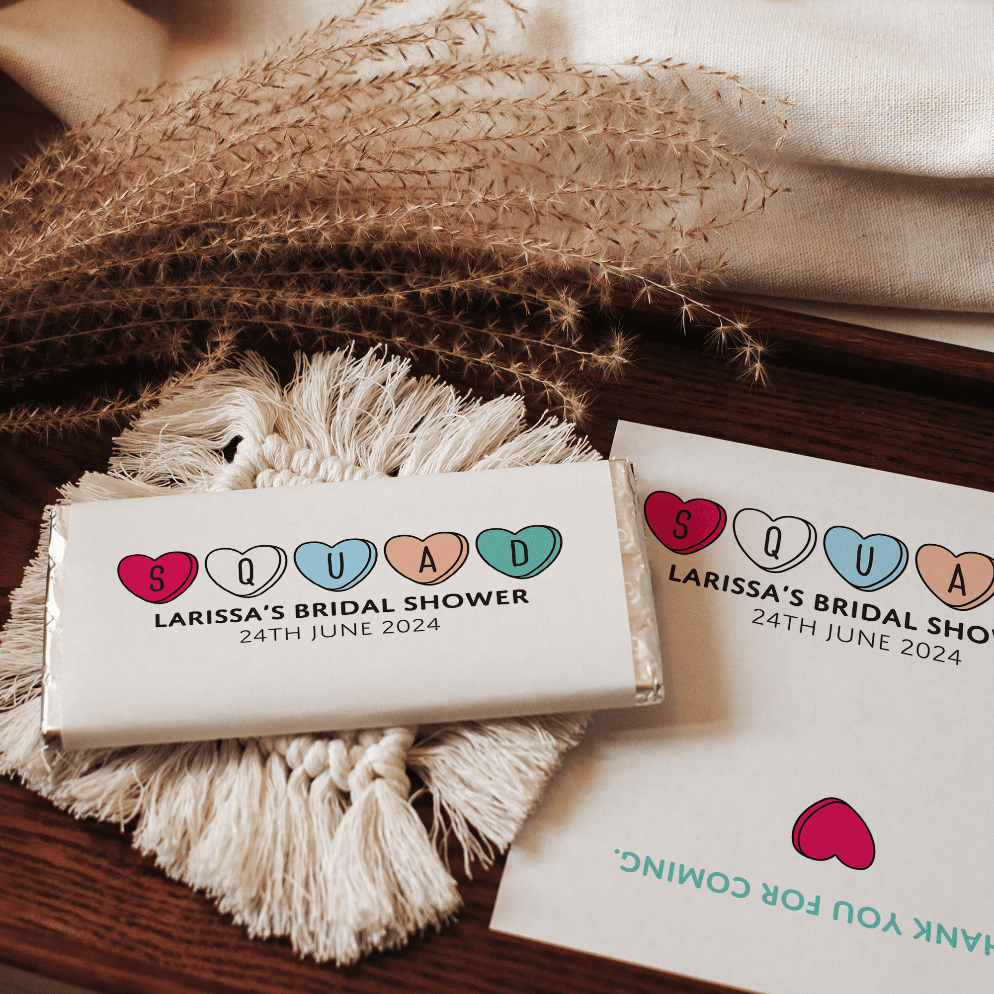 Squad Candy Hearts | Personalised Chocolate Bars