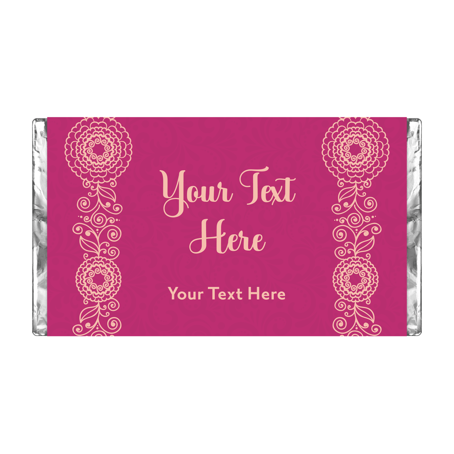 Pink Henna | Personalised Chocolate Bars