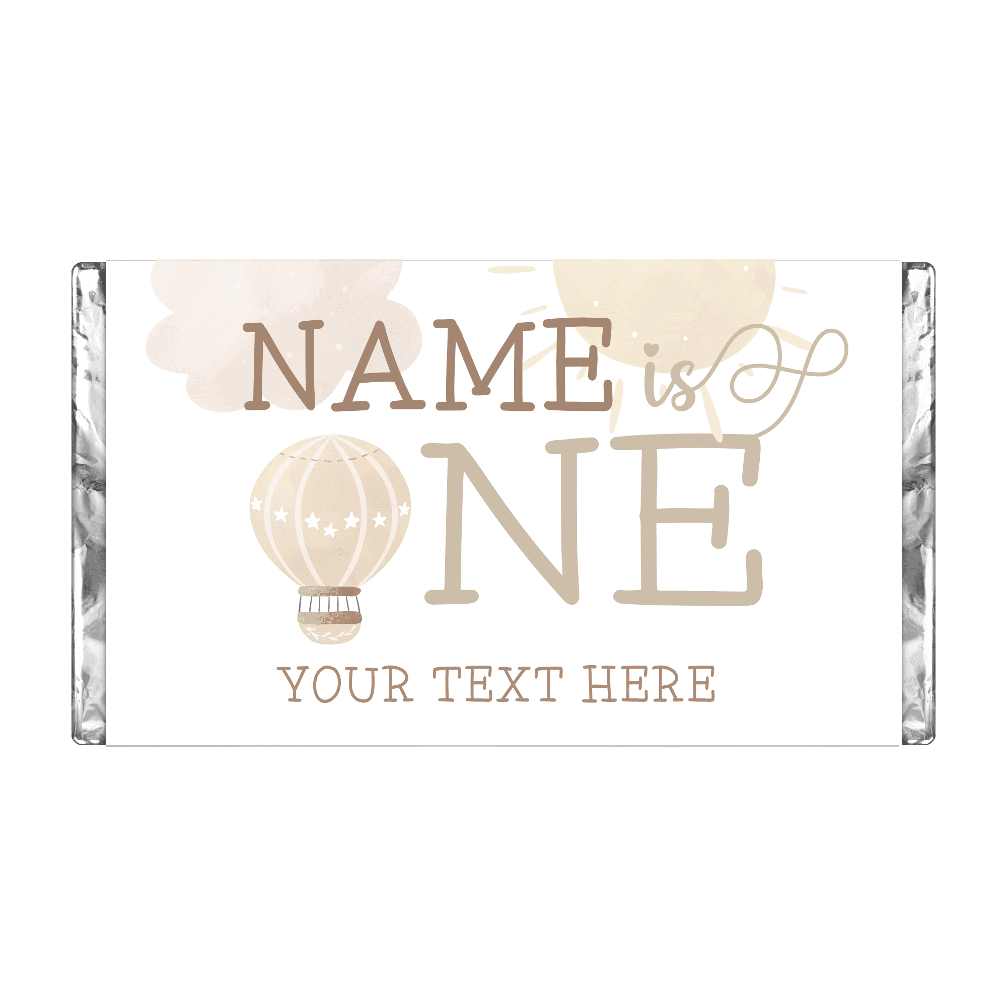 Beige First Birthday | Personalised Chocolate Bars