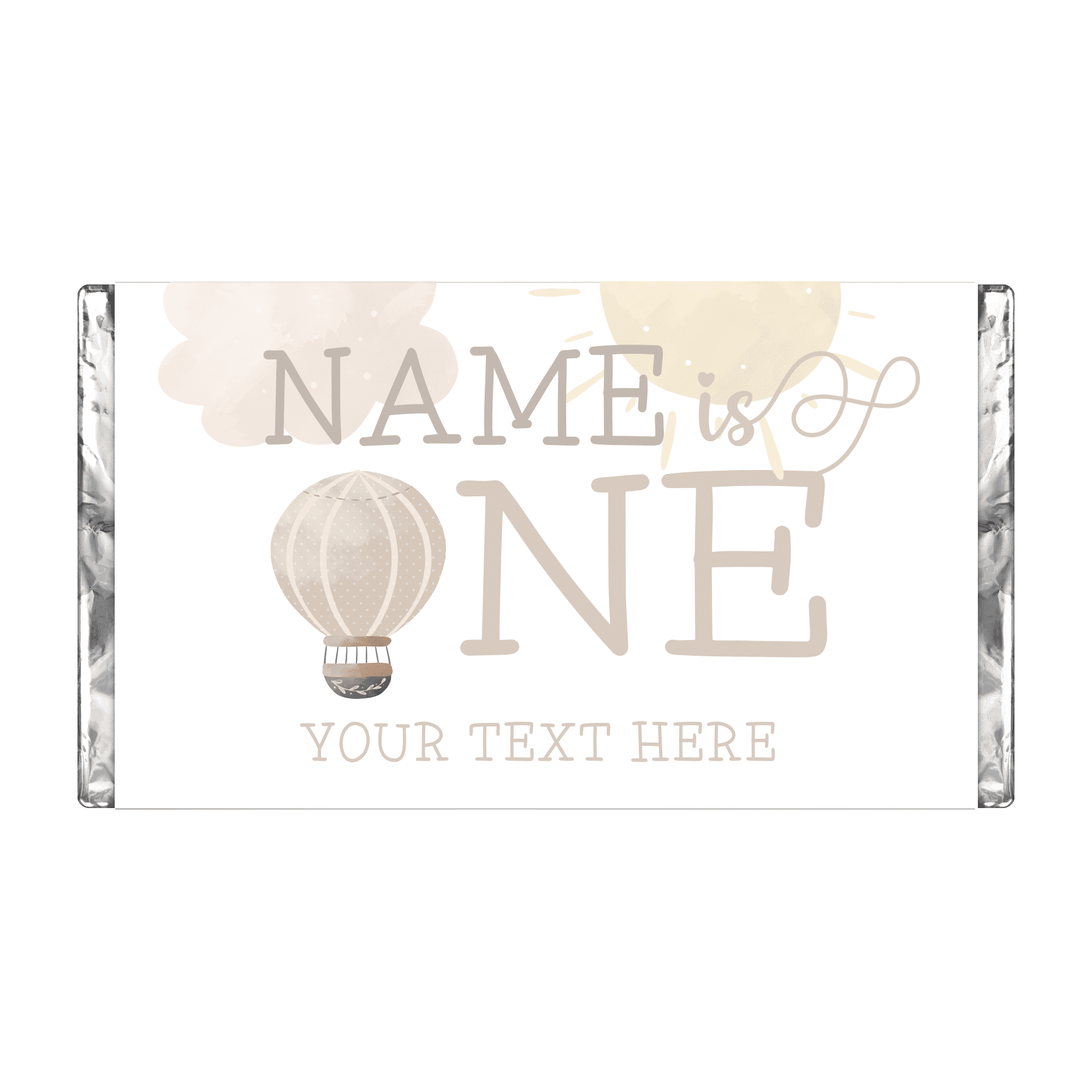 Brown First Birthday | Personalised Chocolate Bars