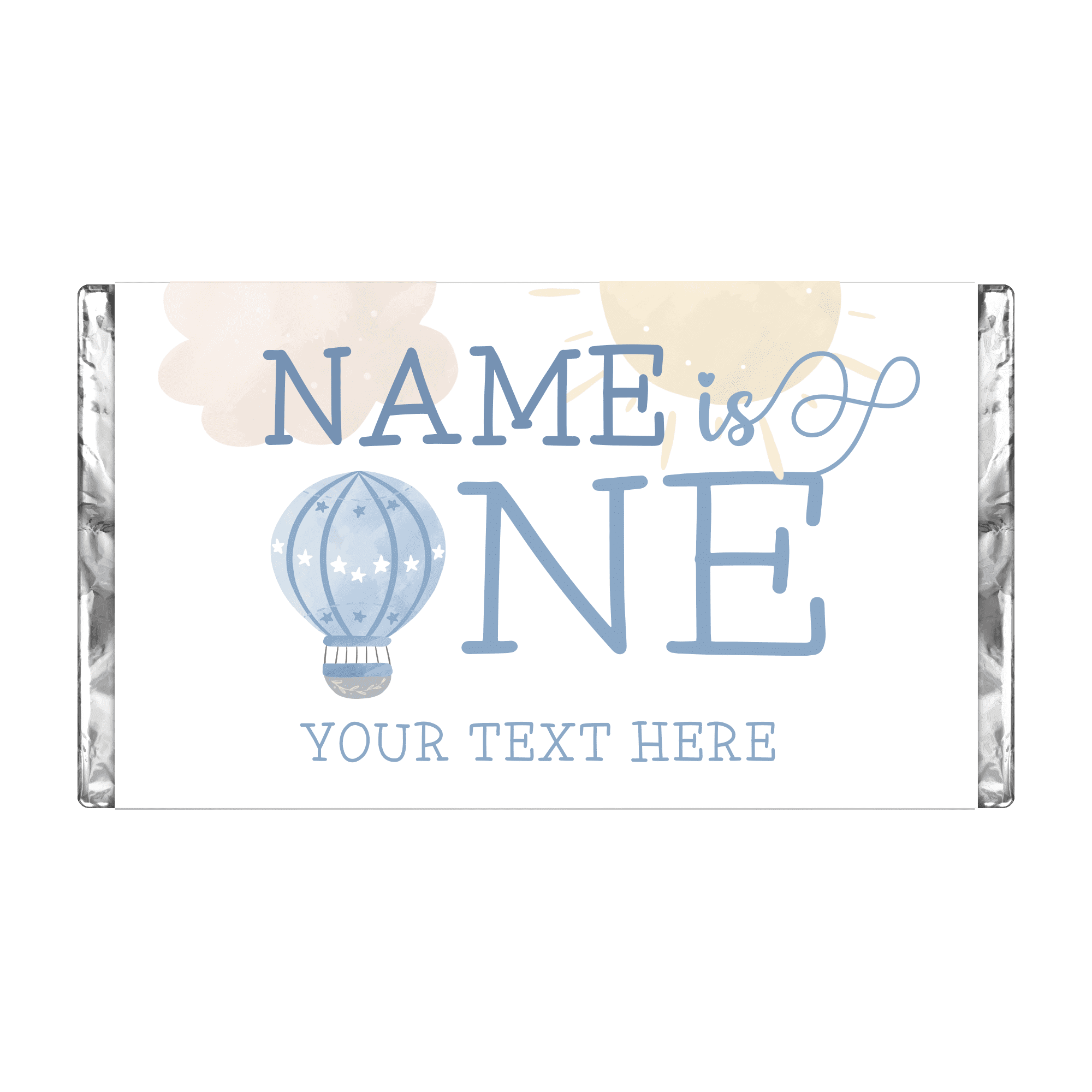 Dark Blue First Birthday | Personalised Chocolate Bars