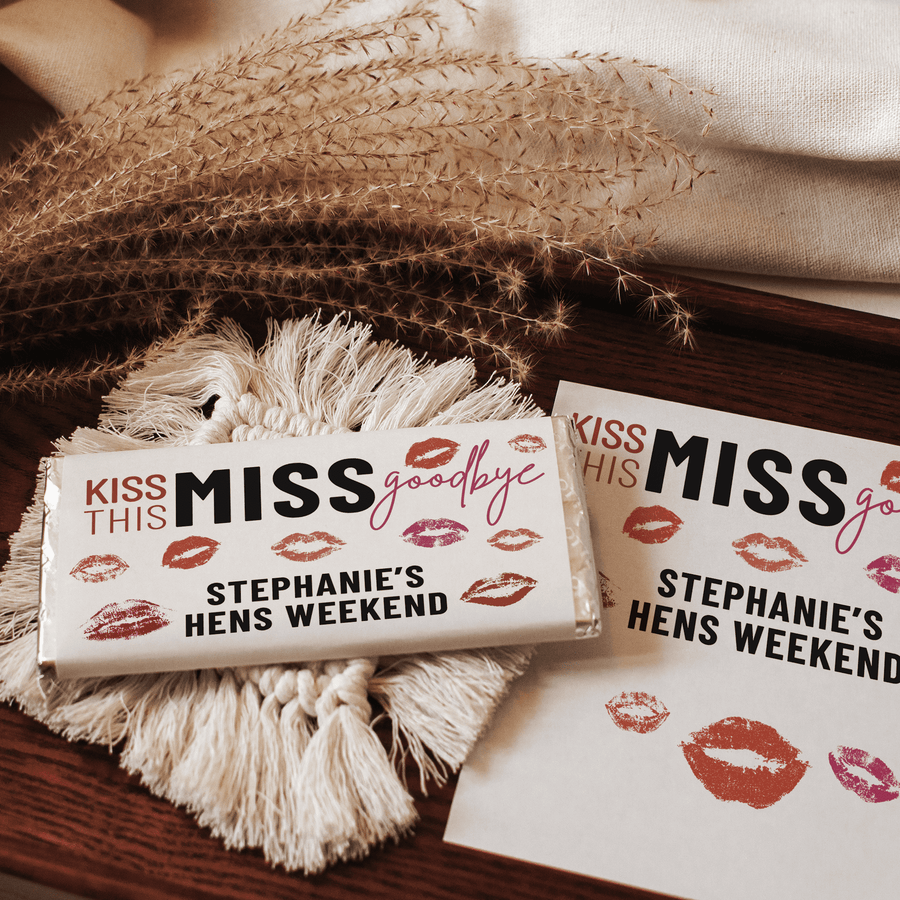 Kiss This Miss Goodbye | Personalised Chocolate Bars