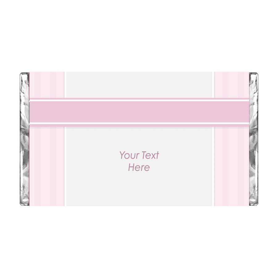 Light Pink Cross | Stripes | Personalised Chocolate Bars