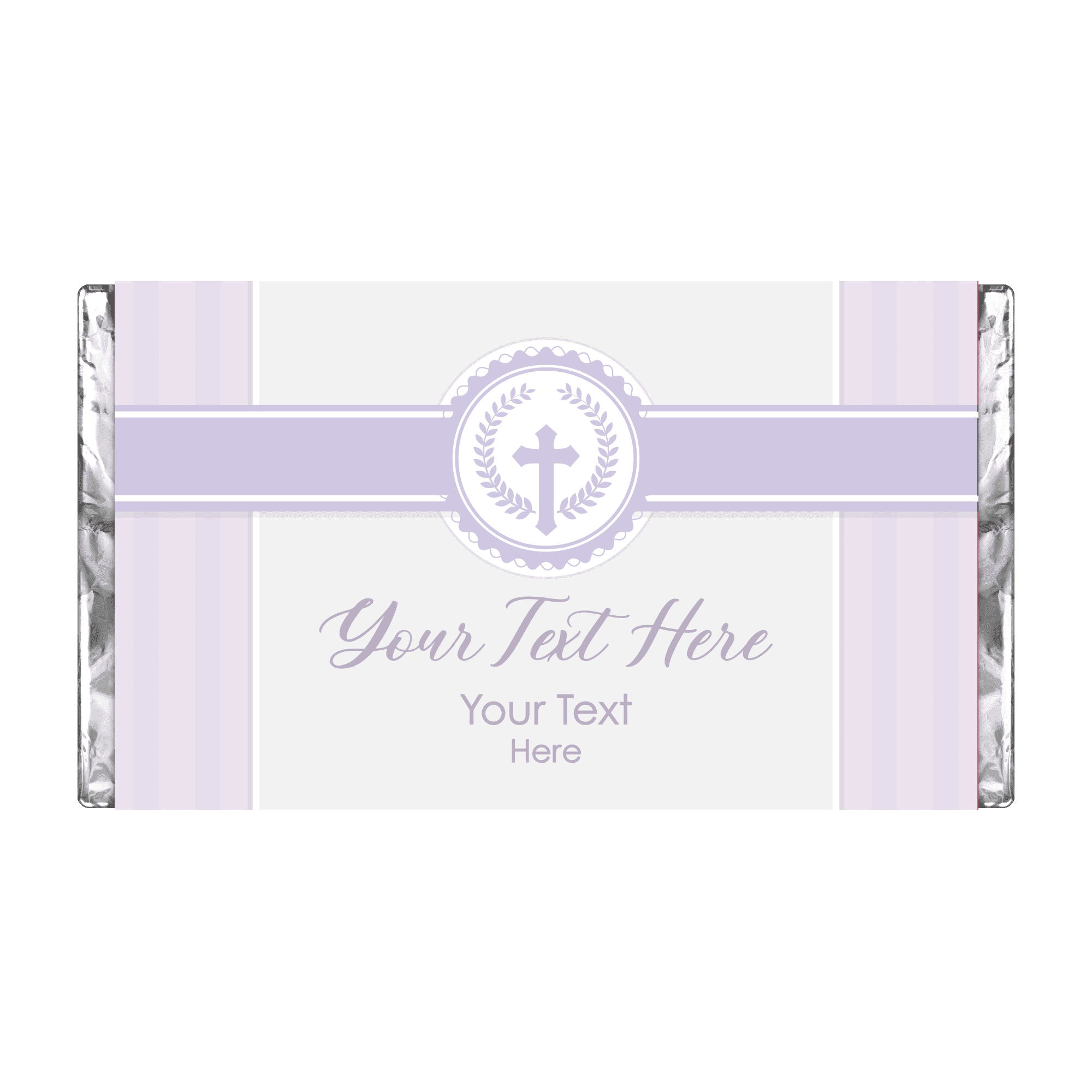 Lilac Cross | Stripes | Personalised Chocolate Bars