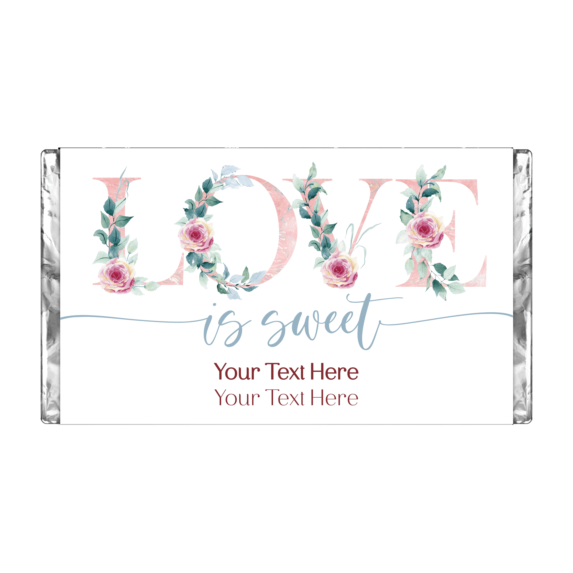 Floral Love Is Sweet | Personalised Chocolate Bars