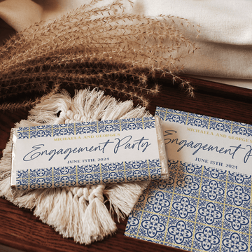 Mediterranean Blue & Yellow | Personalised Chocolate Bars