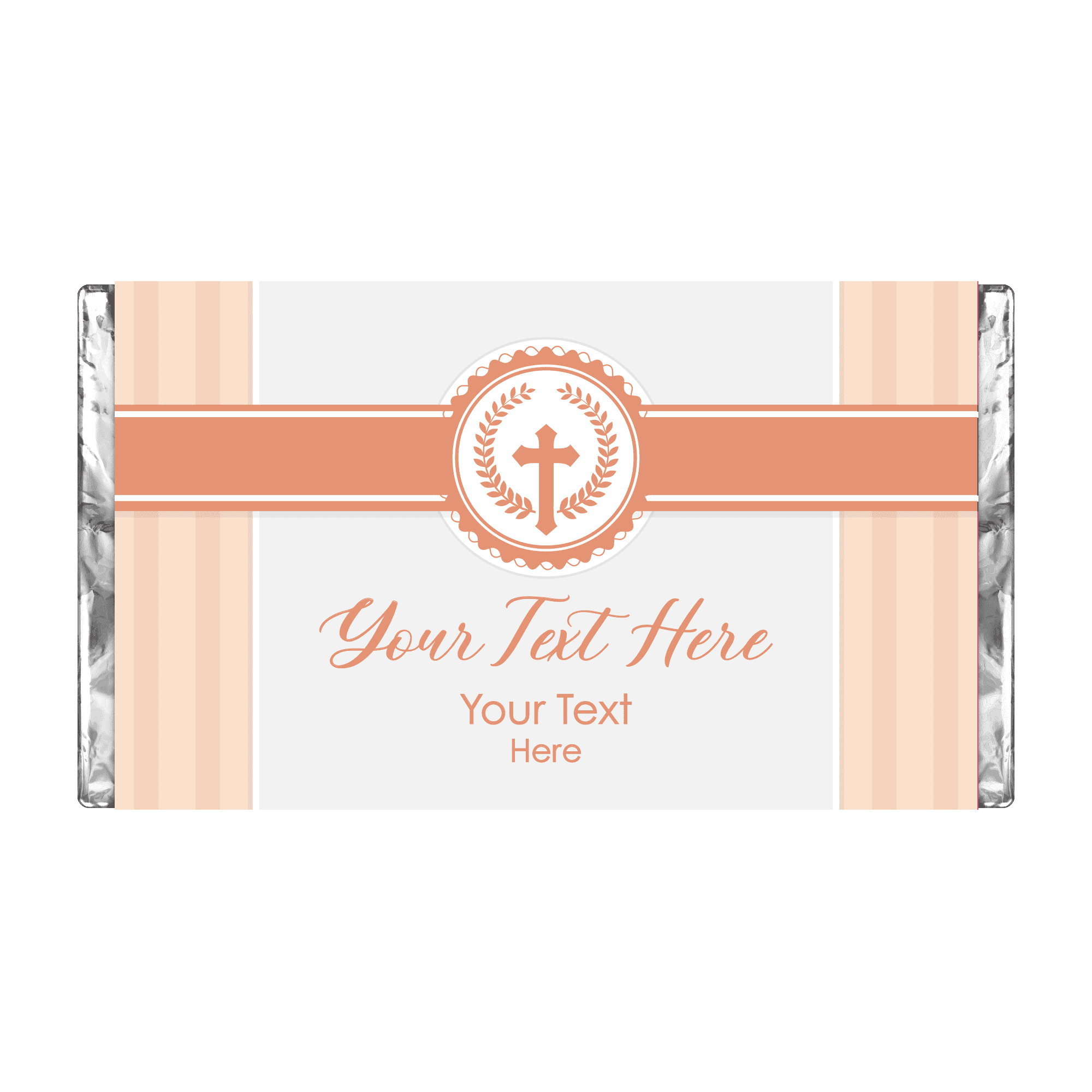 Orange Cross | Stripes | Personalised Chocolate Bars