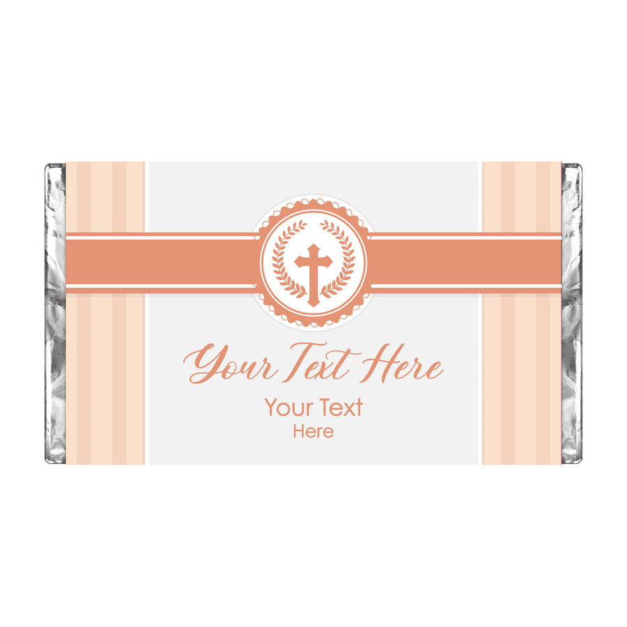 Orange Cross | Stripes | Personalised Chocolate Bars