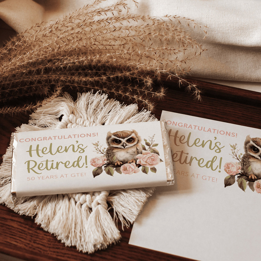 Owl | Personalised Chocolate Bars