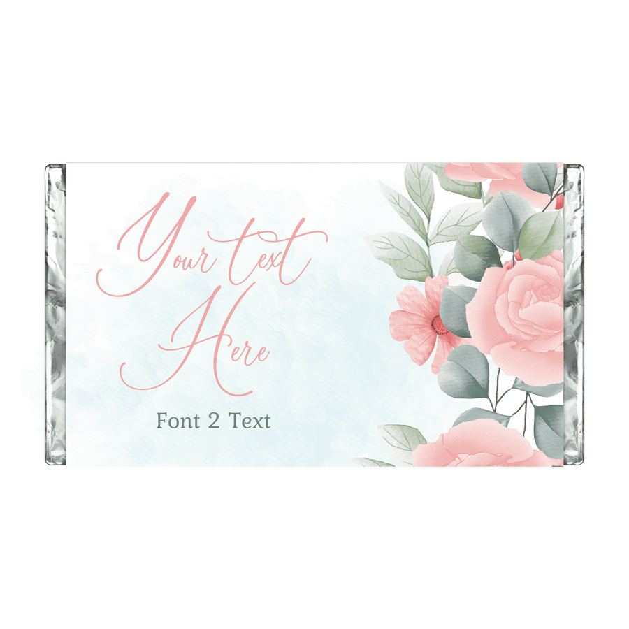 Pastel Roses | Personalised Chocolate Bars