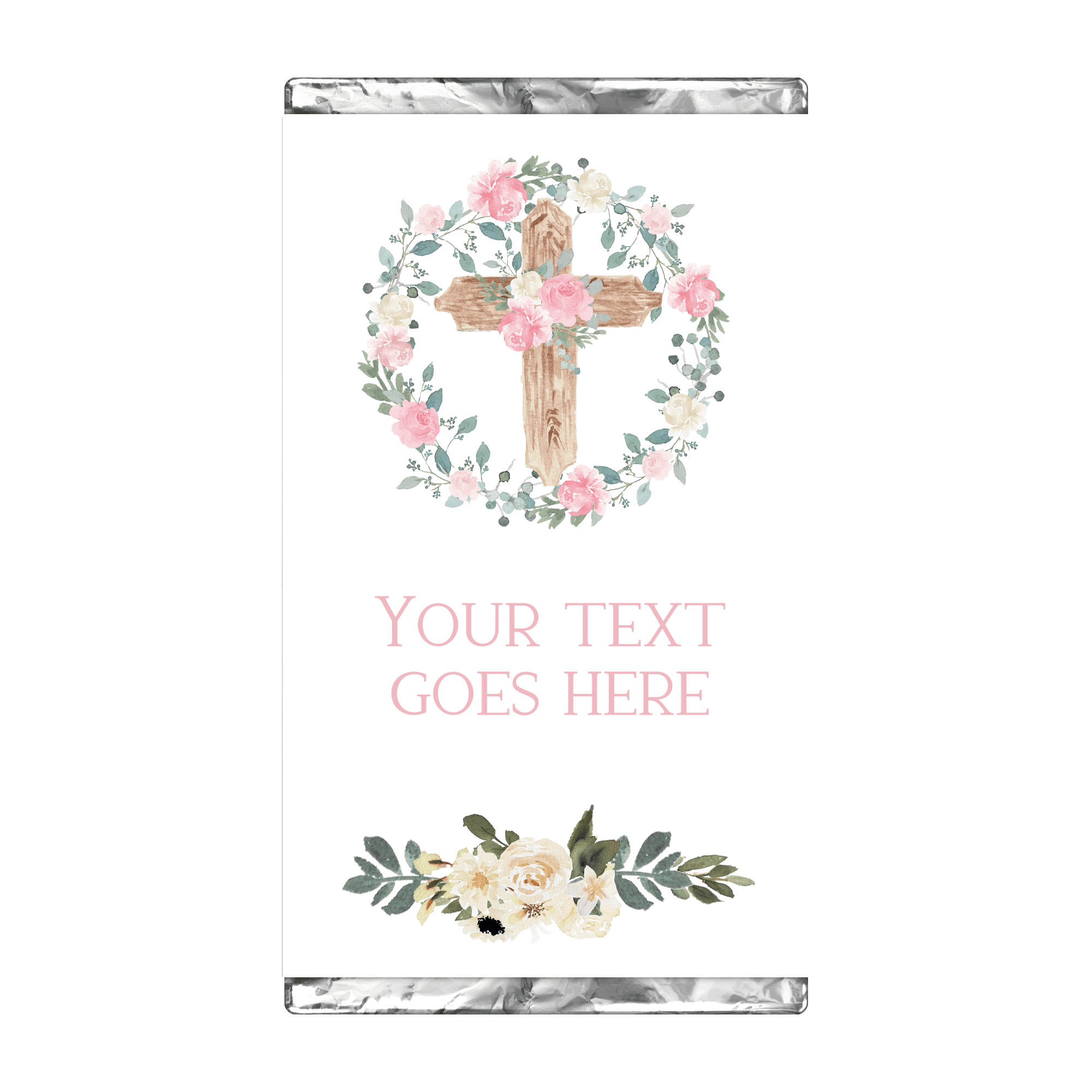Pink Cross | Personalised Chocolate Bars