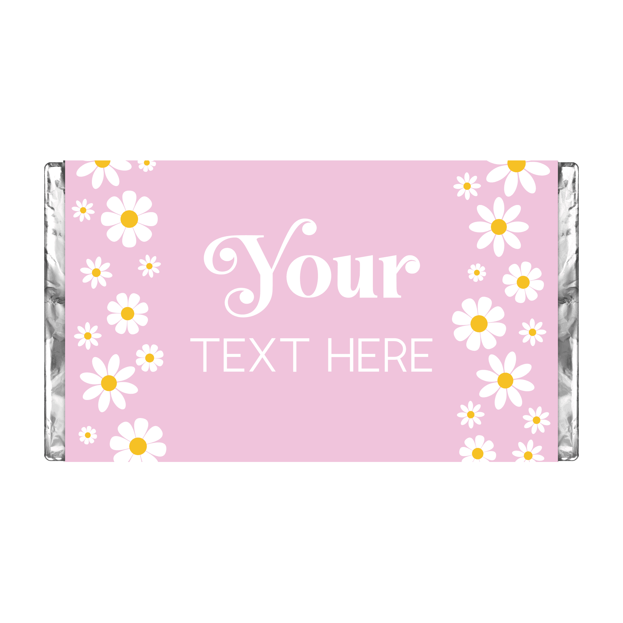 Pink Daisies | Personalised Chocolate Bars