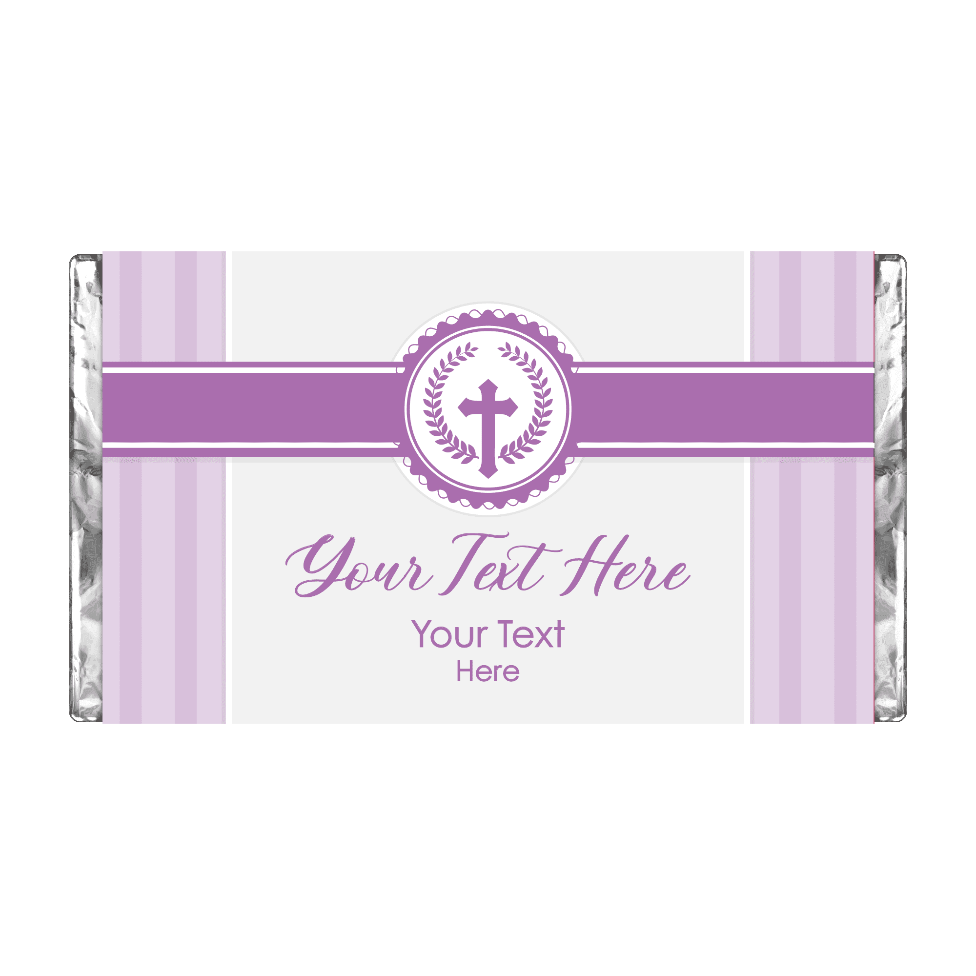 Purple Cross | Stripes | Personalised Chocolate Bars