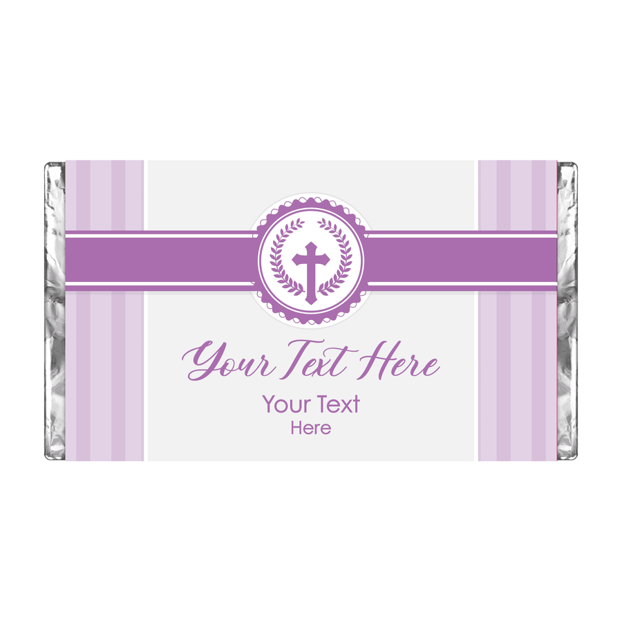 Purple Cross | Stripes | Personalised Chocolate Bars