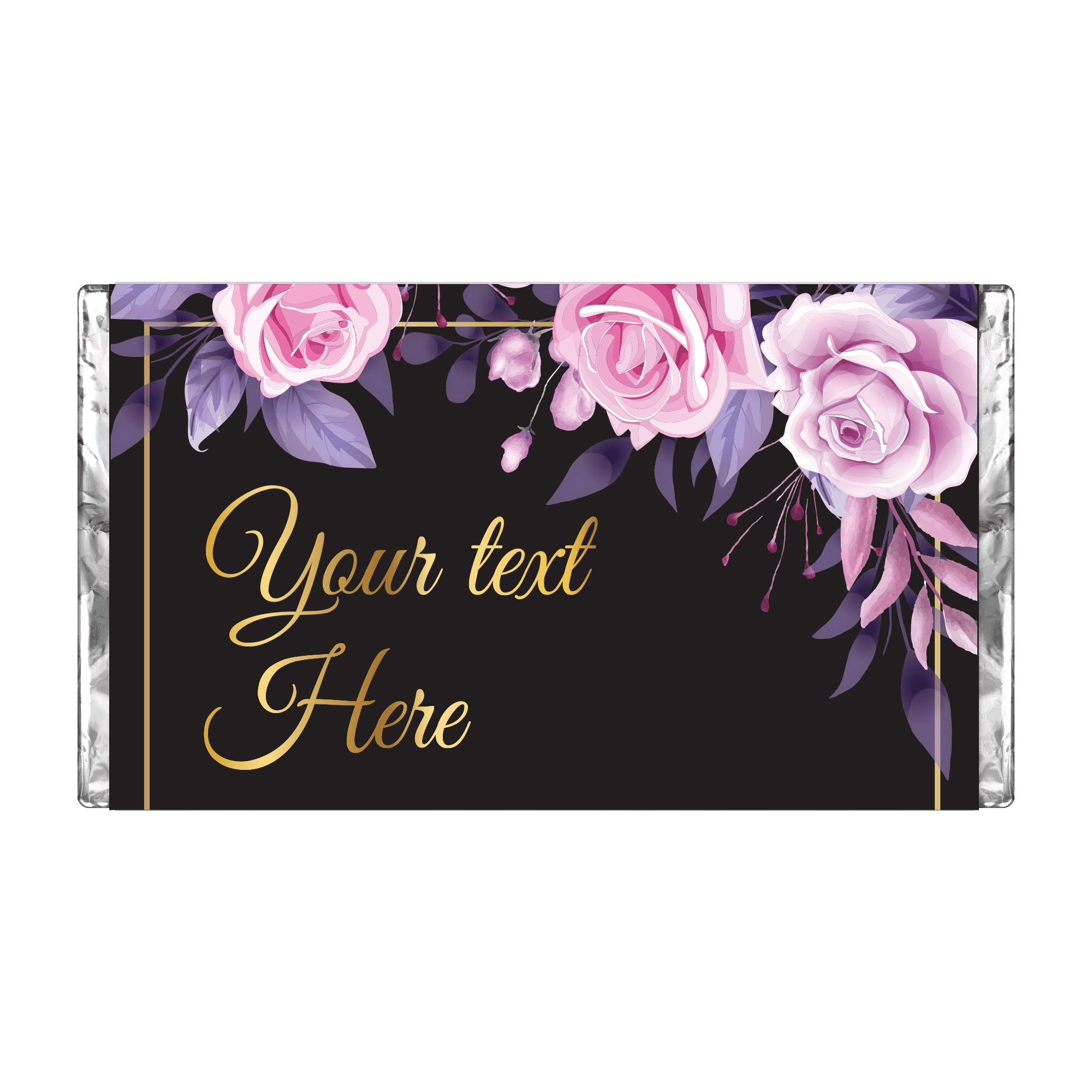 Purple Roses | Personalised Chocolate Bars