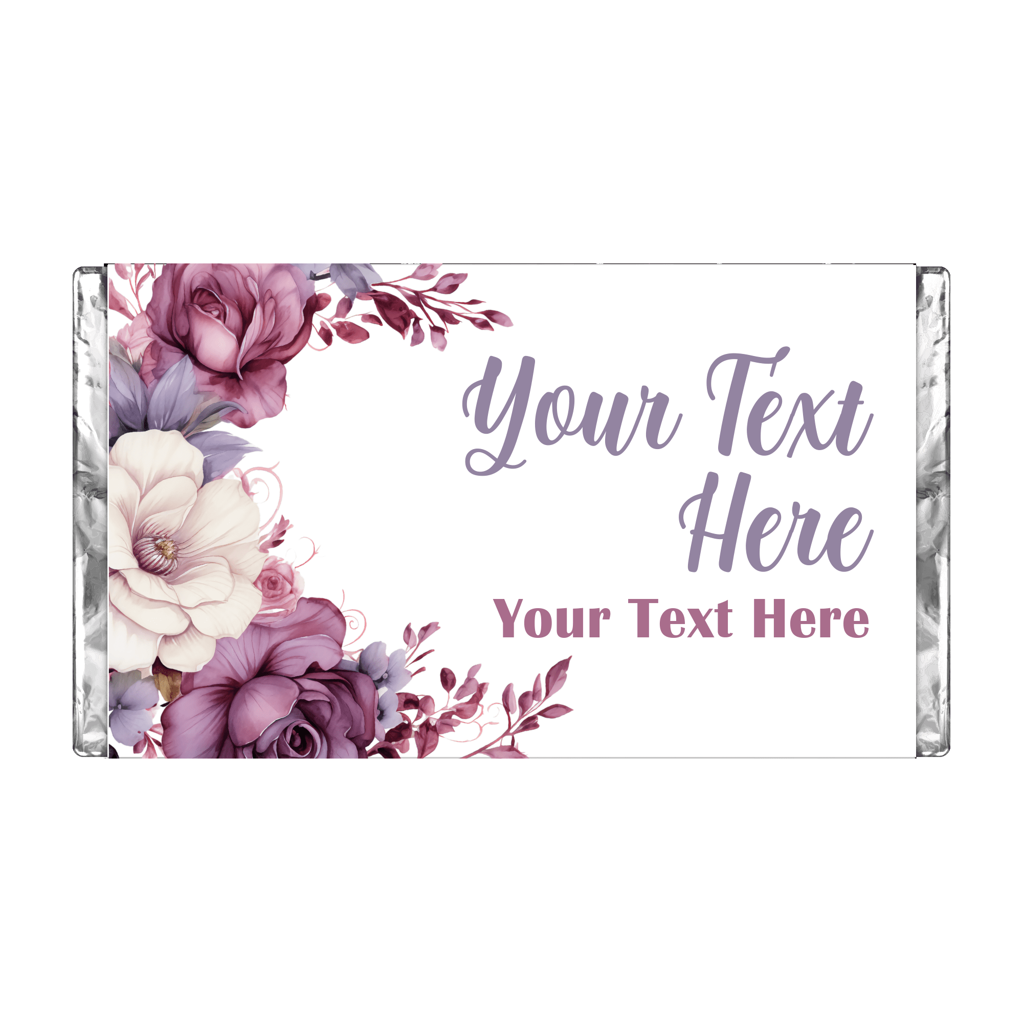 Purple Wildflowers | Personalised Chocolate Bars