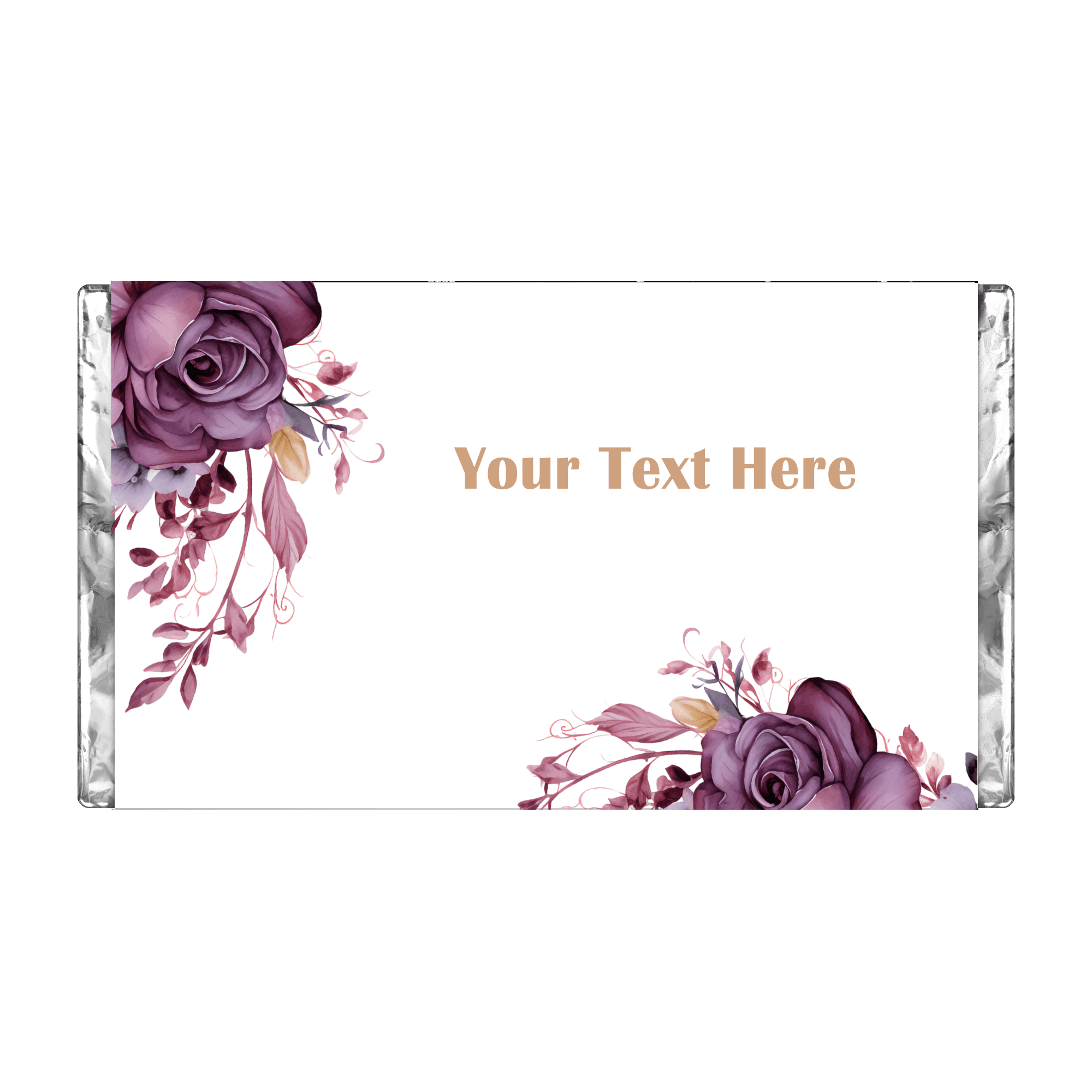 Purple Wildflowers | Personalised Chocolate Bars