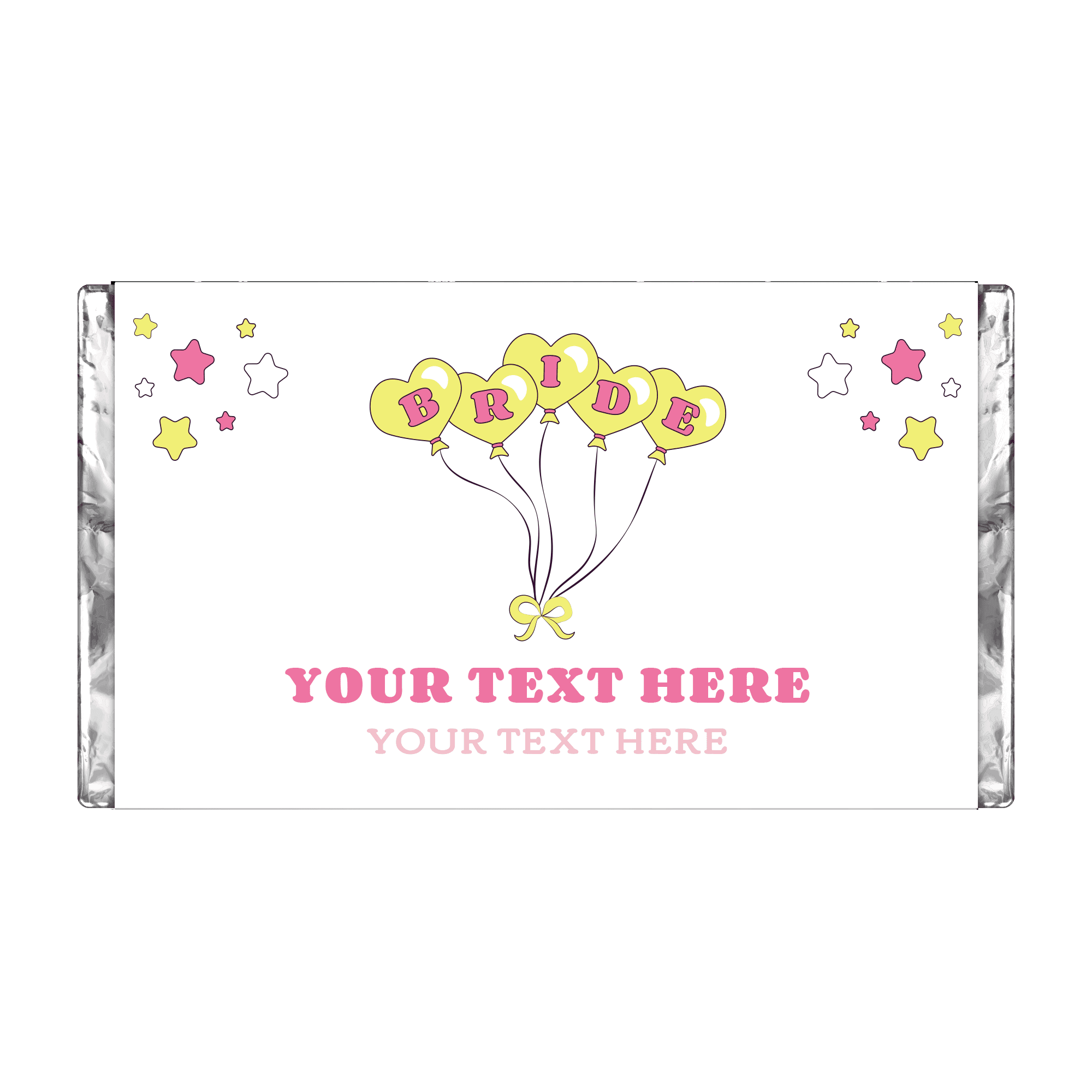 Retro Bride Balloons | Personalised Chocolate Bars