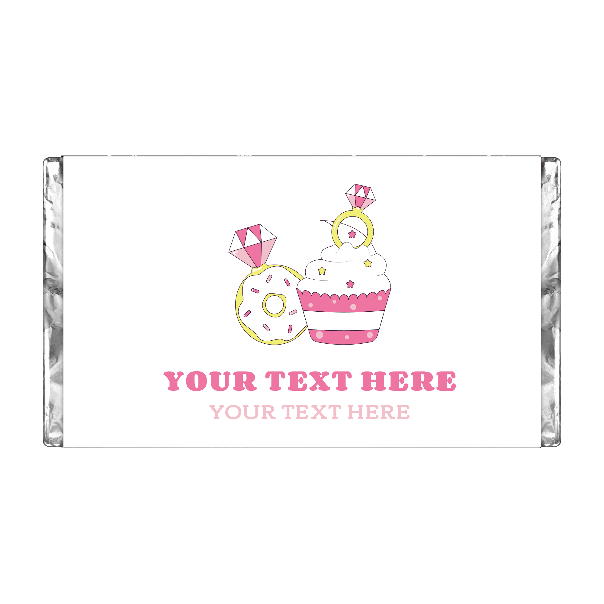 Retro Bling Cakes | Personalised Chocolate Bars