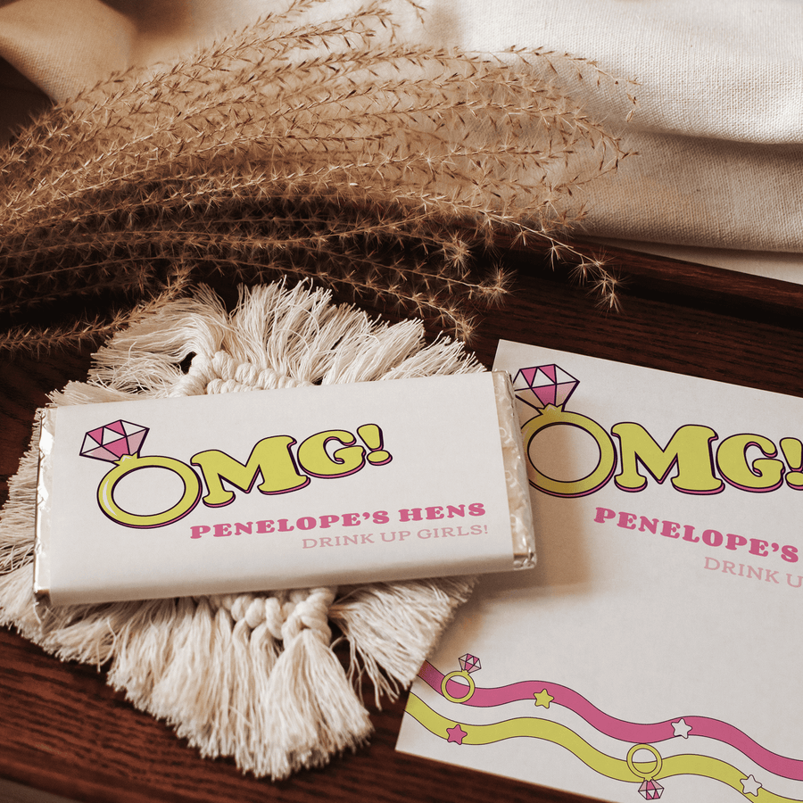 Retro OMG! Bling | Personalised Chocolate Bars