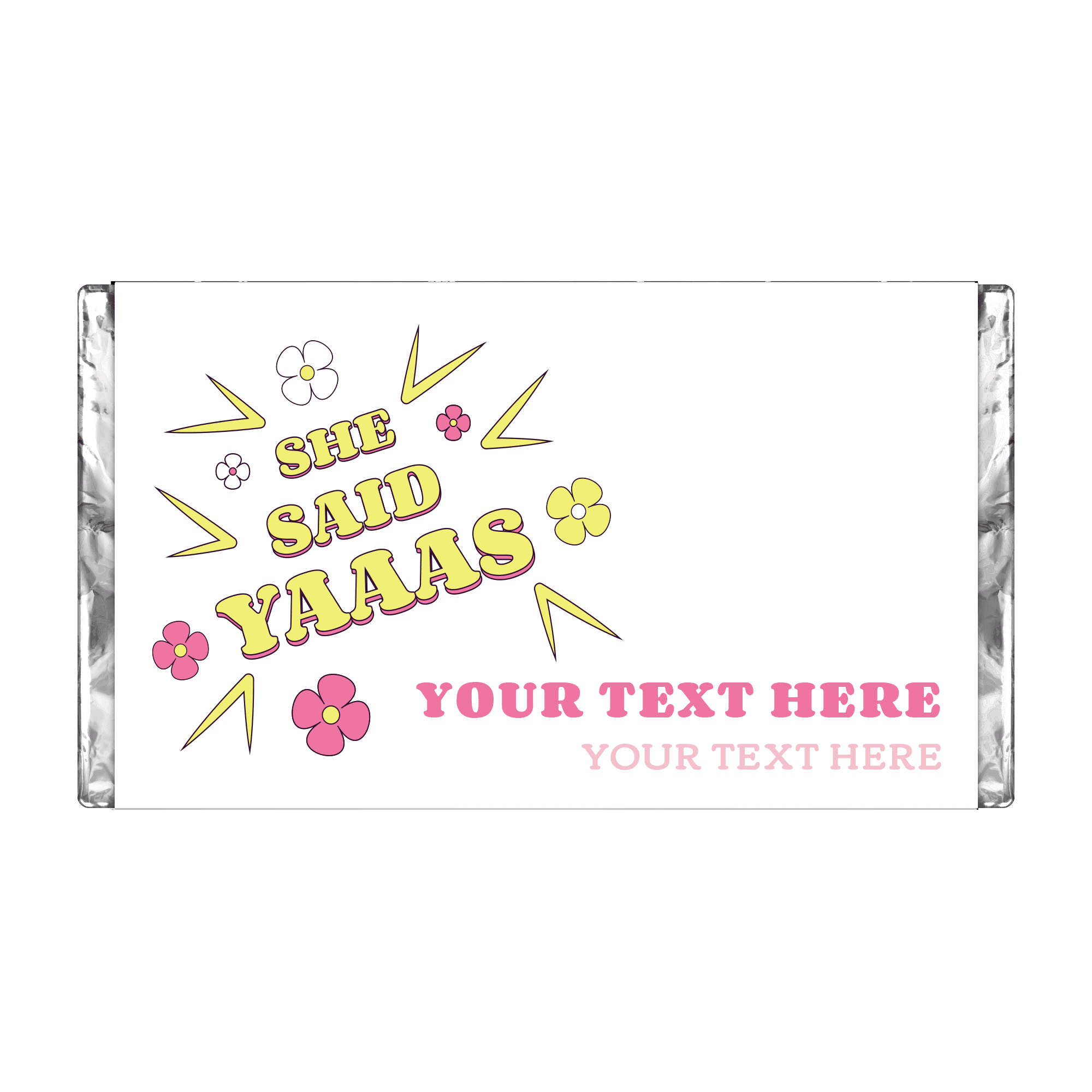 Retro She Said Yaaas | Personalised Chocolate Bars
