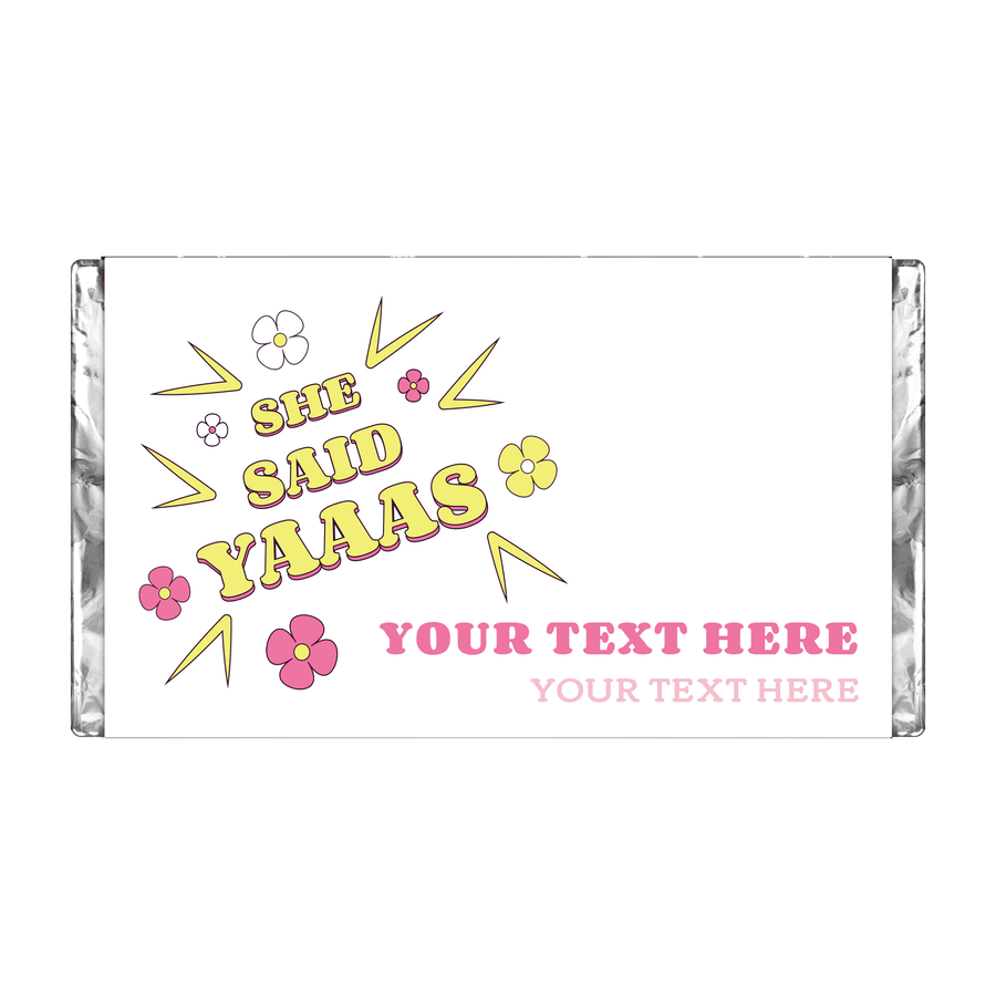 Retro She Said Yaaas | Personalised Chocolate Bars