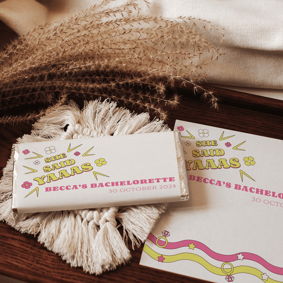 Retro She Said Yaaas | Personalised Chocolate Bars