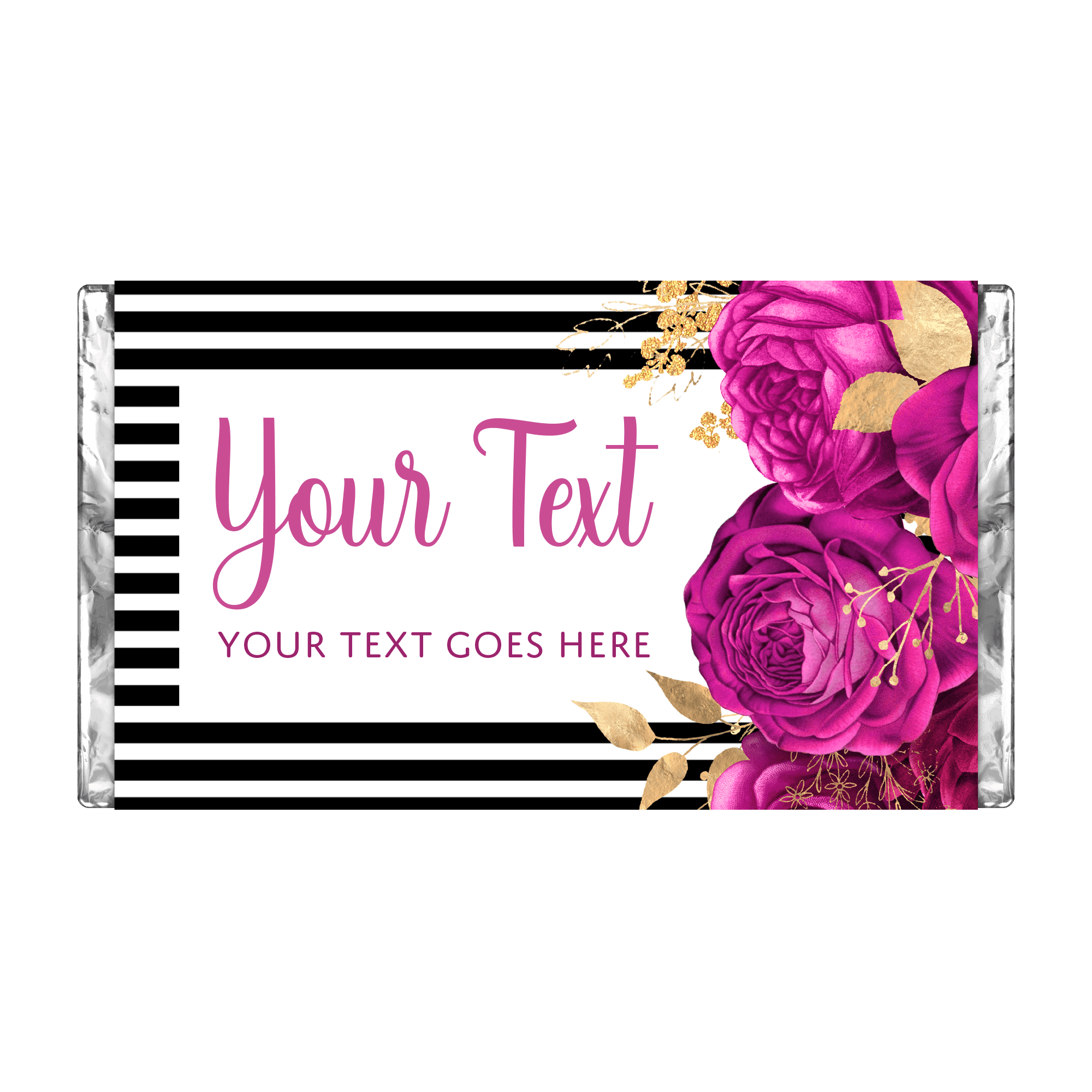 Pink Roses | Personalised Chocolate Bars