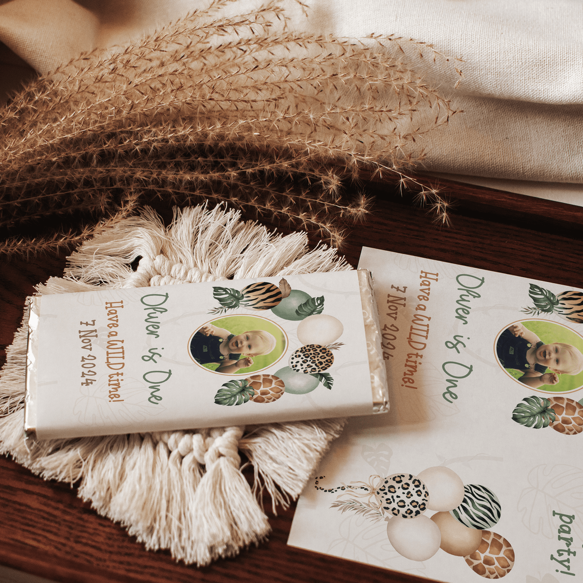 Safari Balloons | Personalised Chocolate Bars