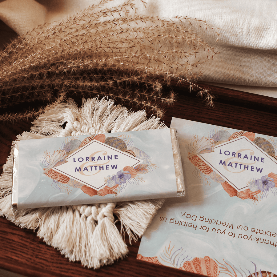 Seashells | Personalised Chocolate Bars