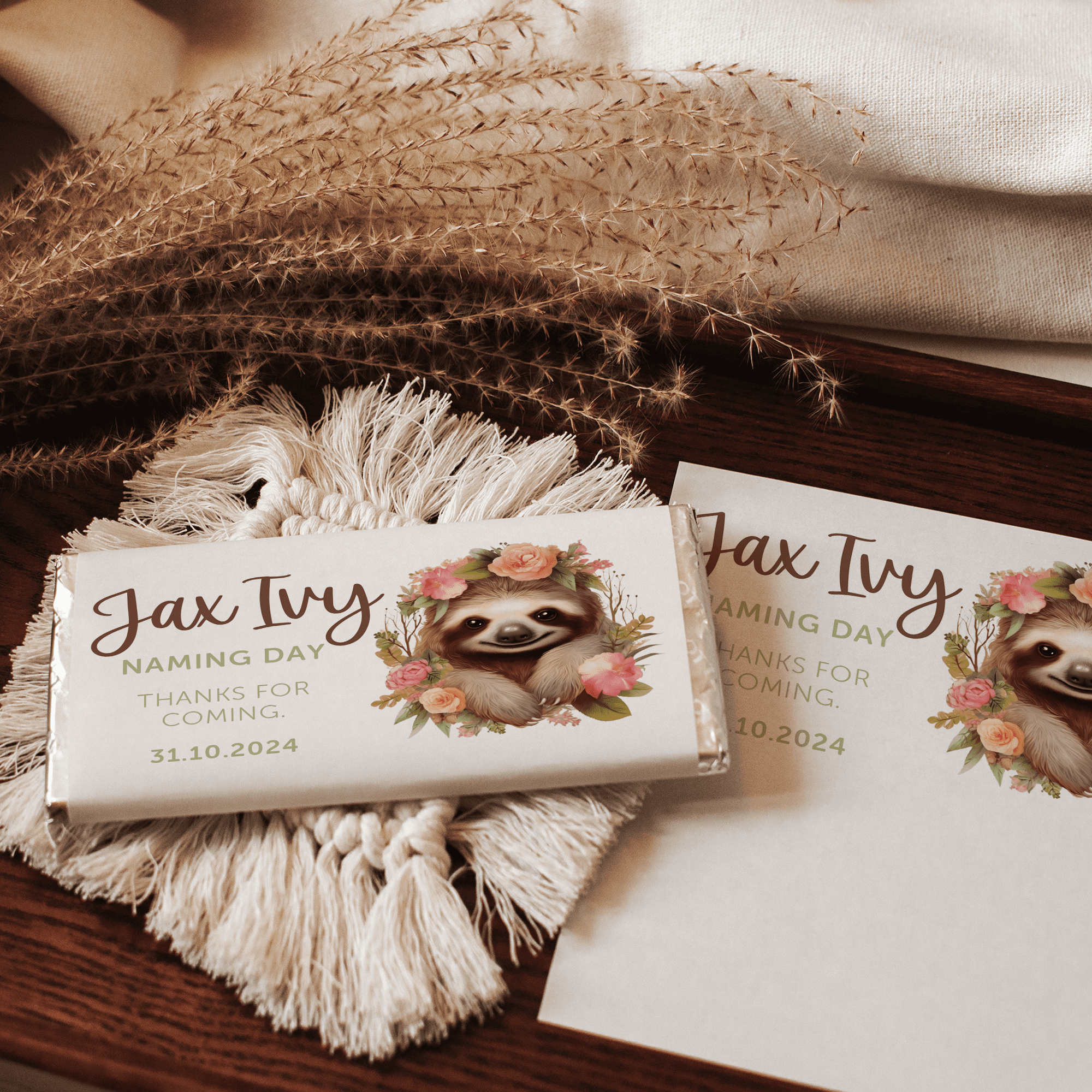 Sloth | Personalised Chocolate Bars