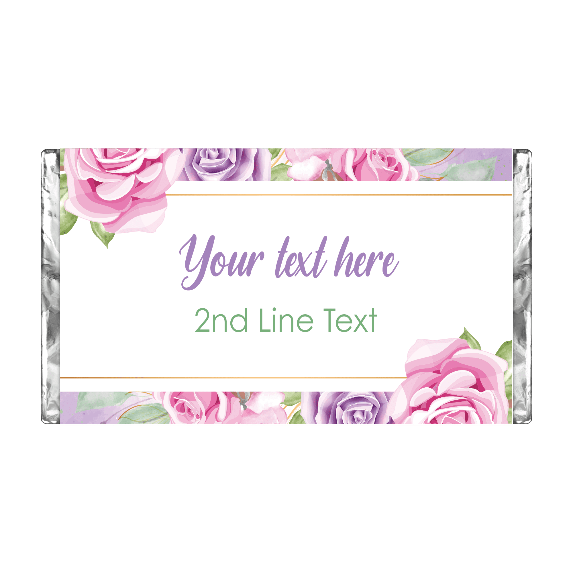 Watercolour Florals | Personalised Chocolate Bars