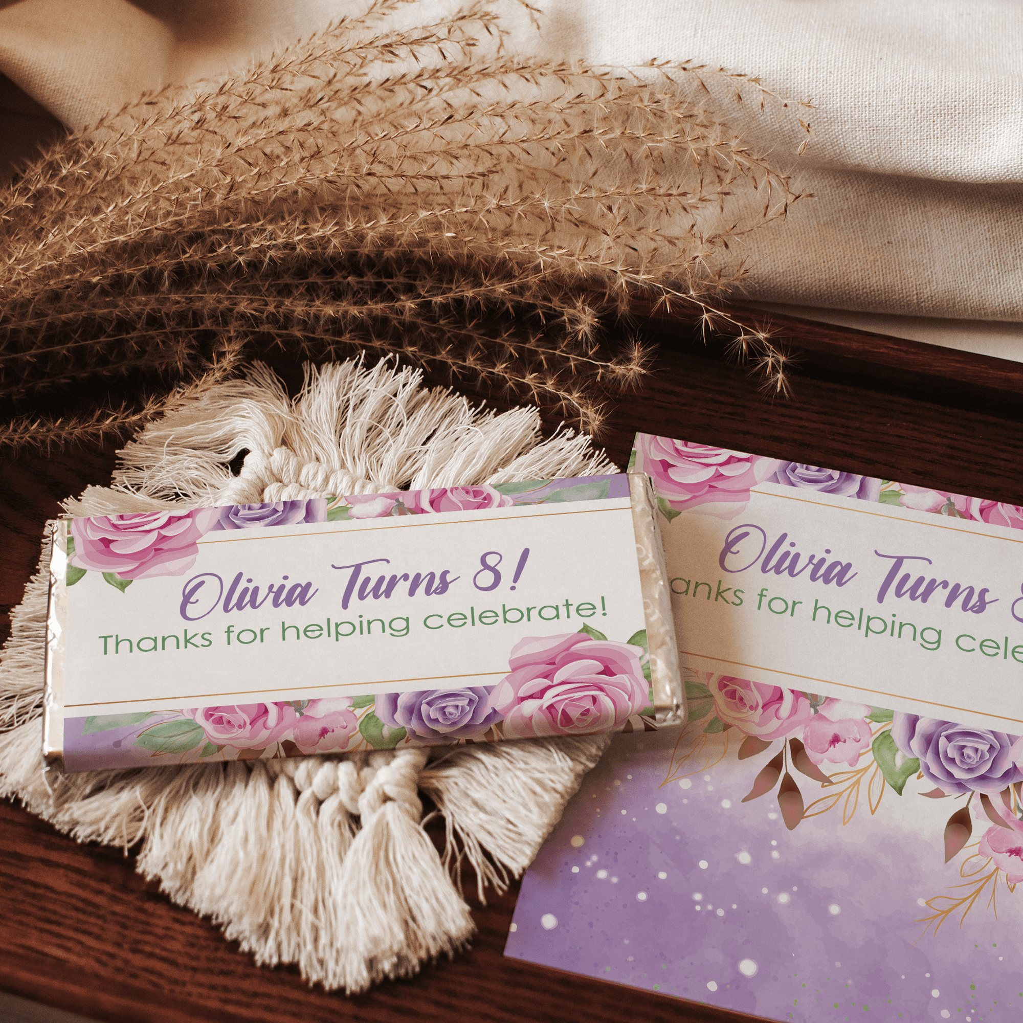 Watercolour Florals | Personalised Chocolate Bars