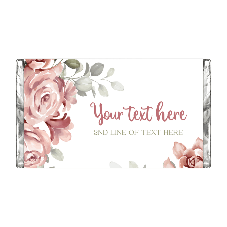 Watercolour Roses | Personalised Chocolate Bars