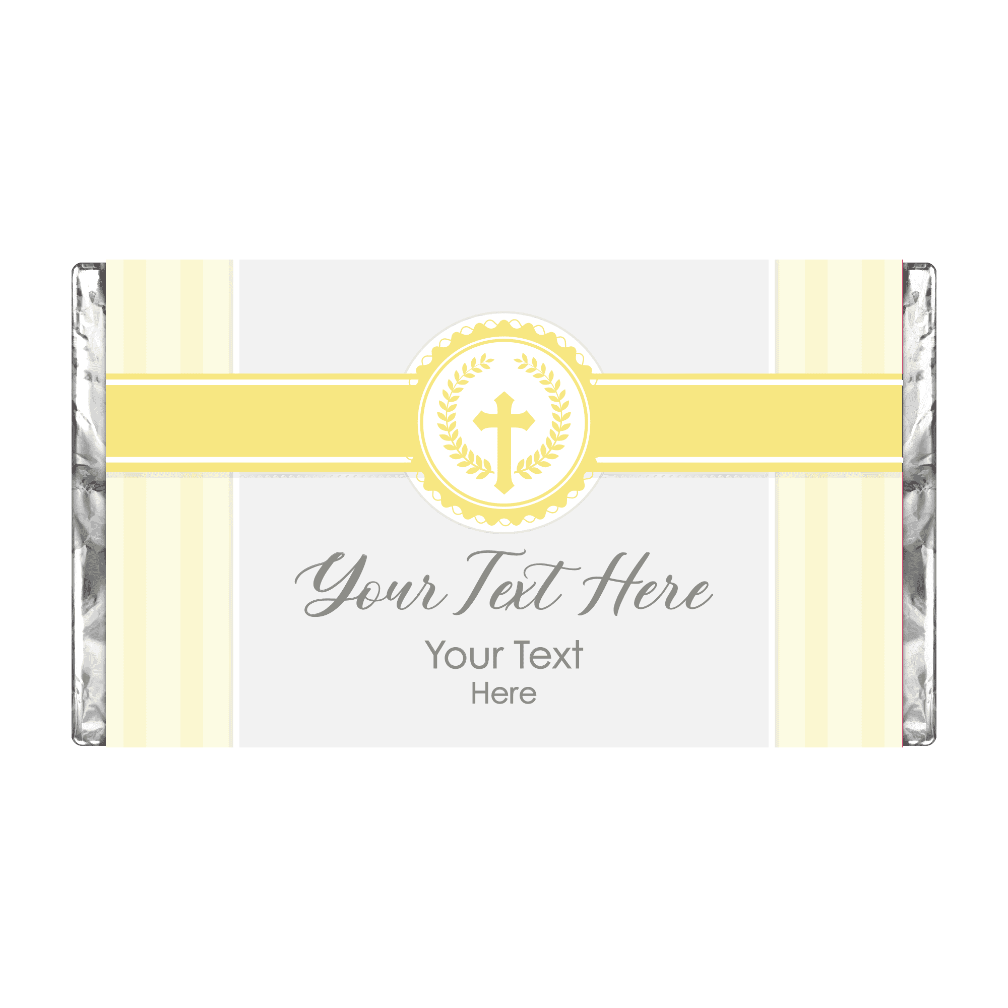 Yellow Cross | Stripes | Personalised Chocolate Bars