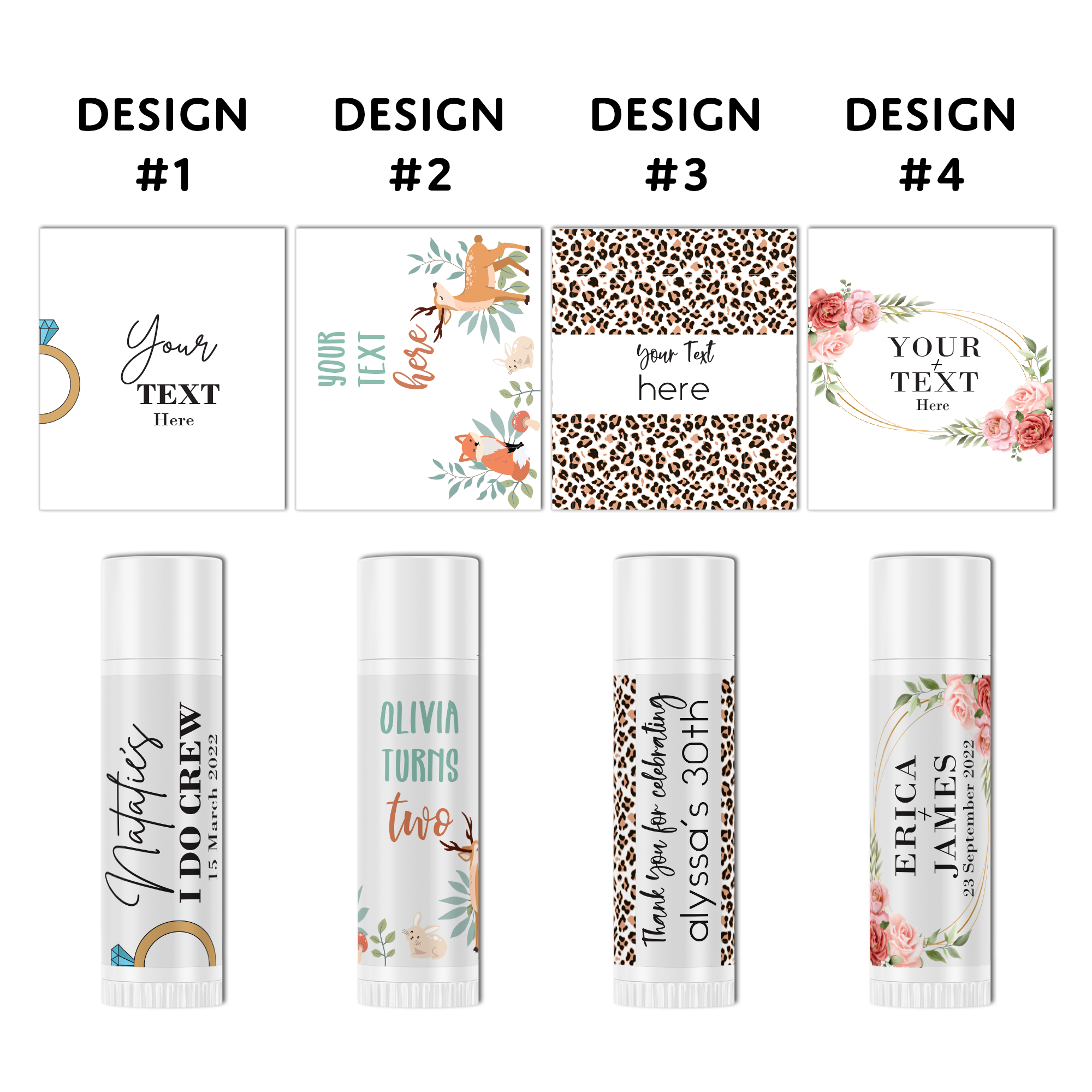 Personalised Lip Balms