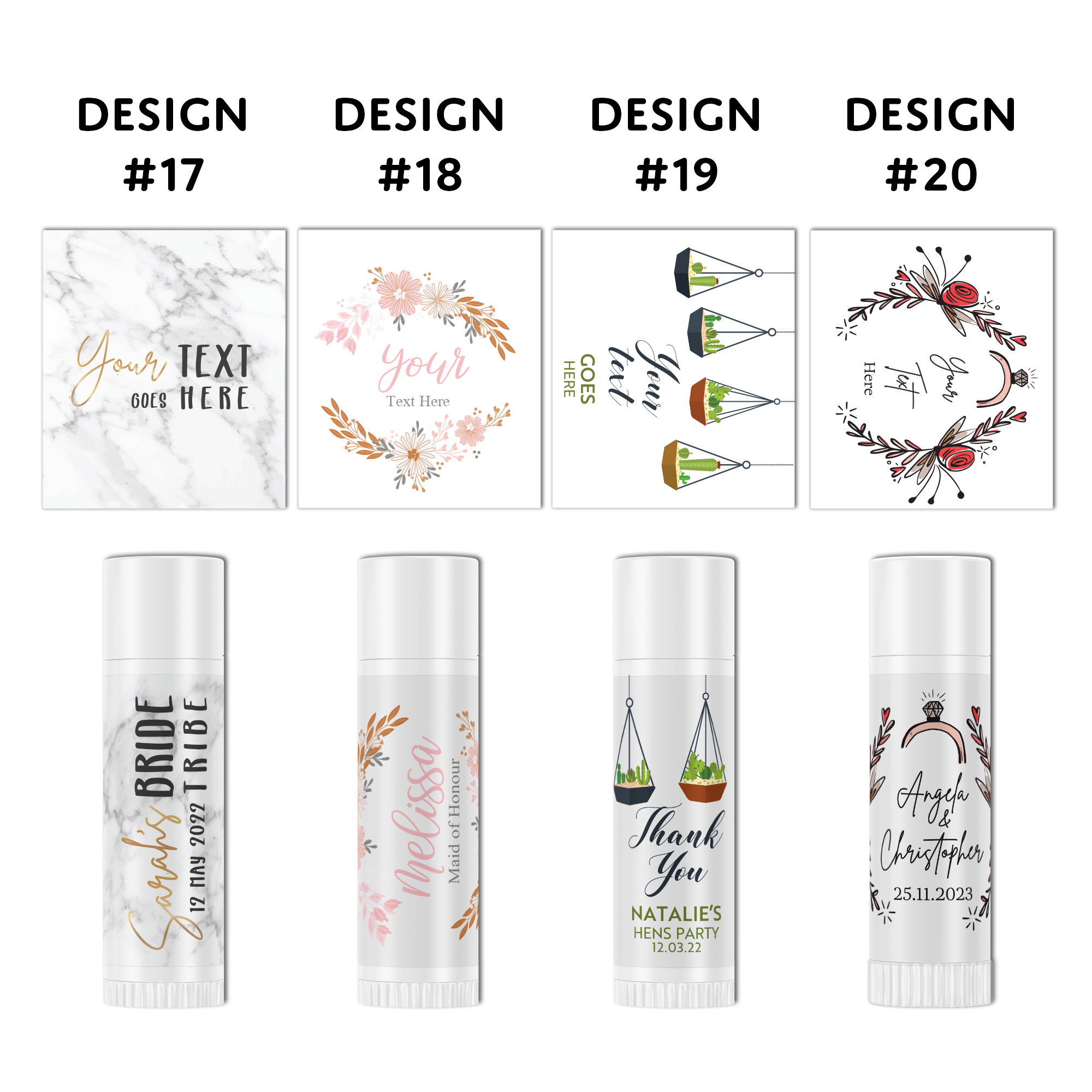 Personalised Lip Balms