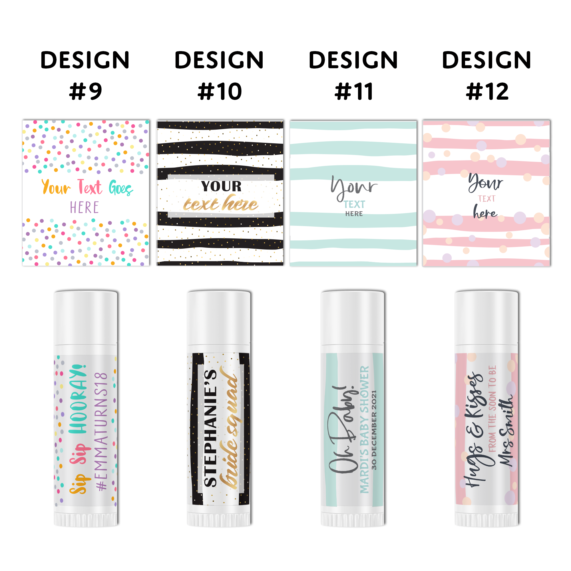 Personalised Lip Balms