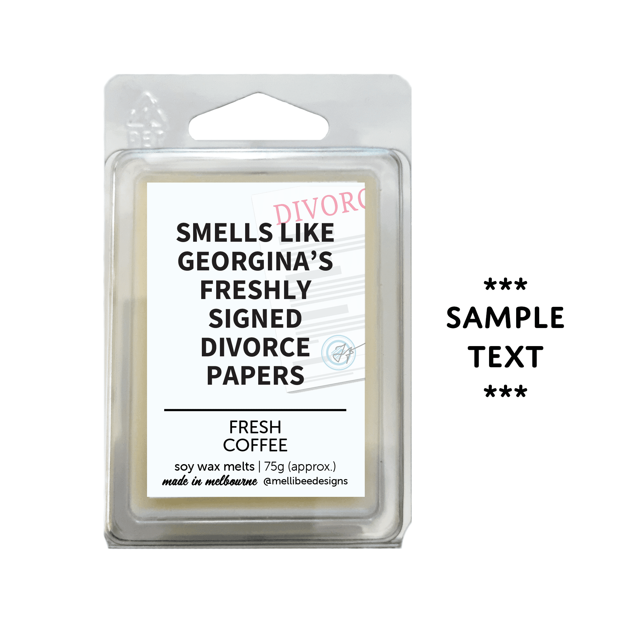 Hand poured in Melbourne. Soy Way Melts, made in Melbourne