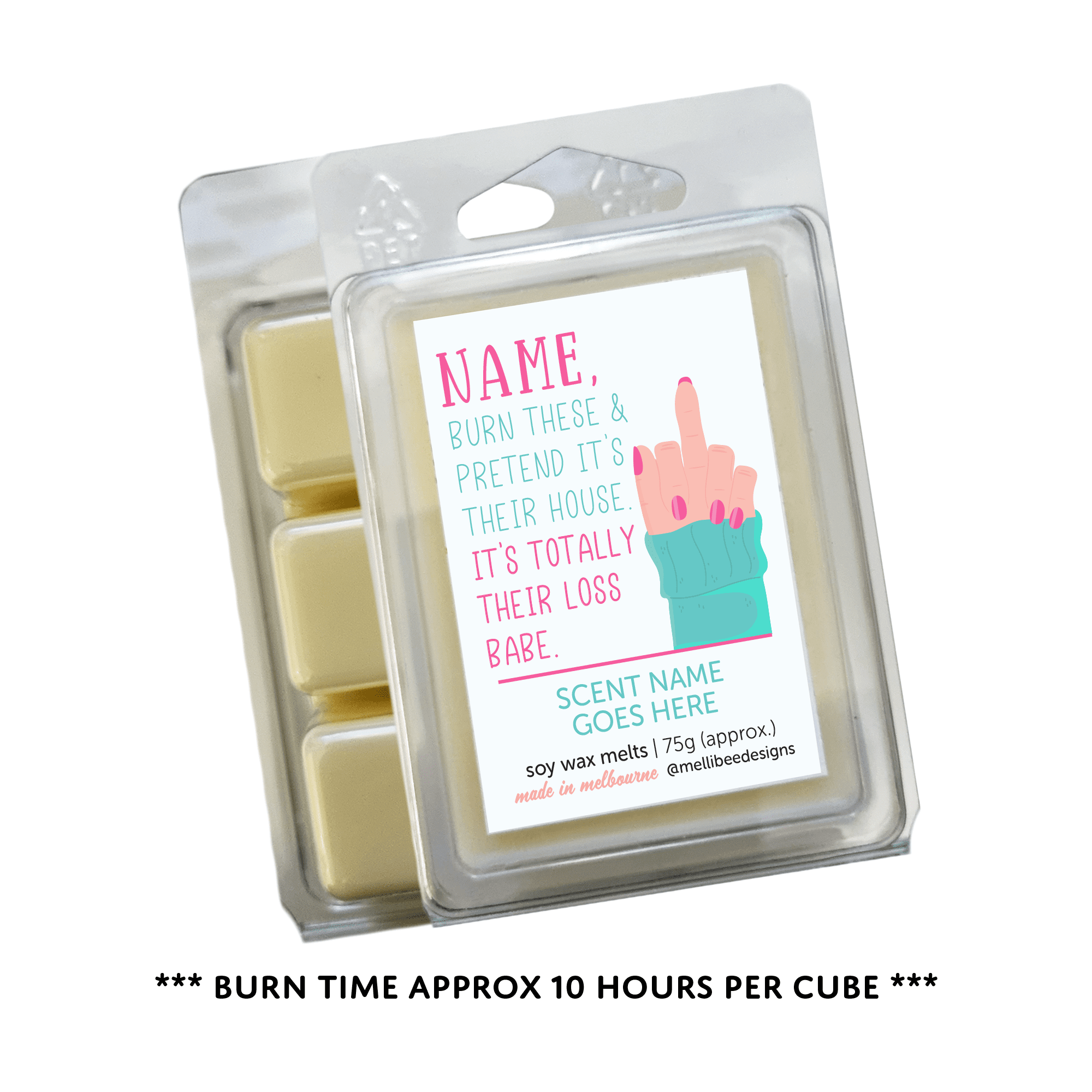 Hand poured in Melbourne. Soy Way Melts, made in Melbourne