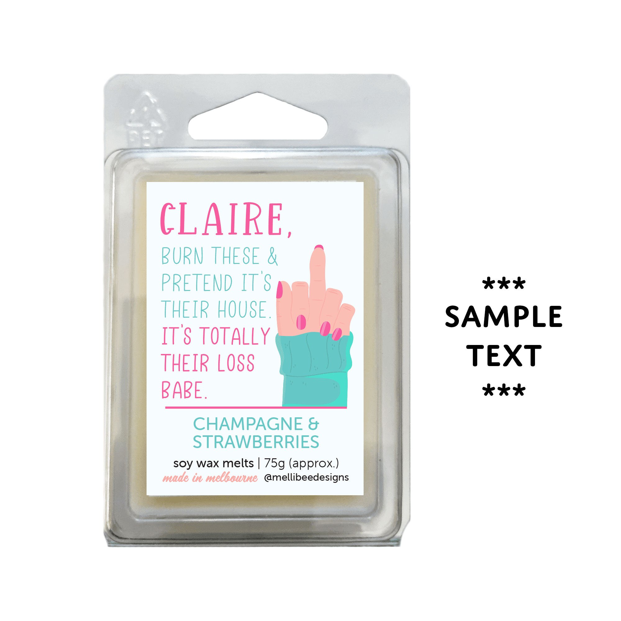 Hand poured in Melbourne. Soy Way Melts, made in Melbourne