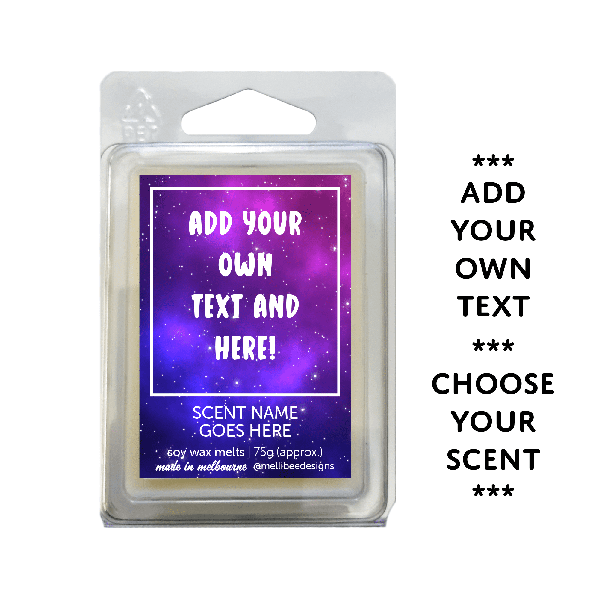 Hand poured in Melbourne. Soy Way Melts, made in Melbourne