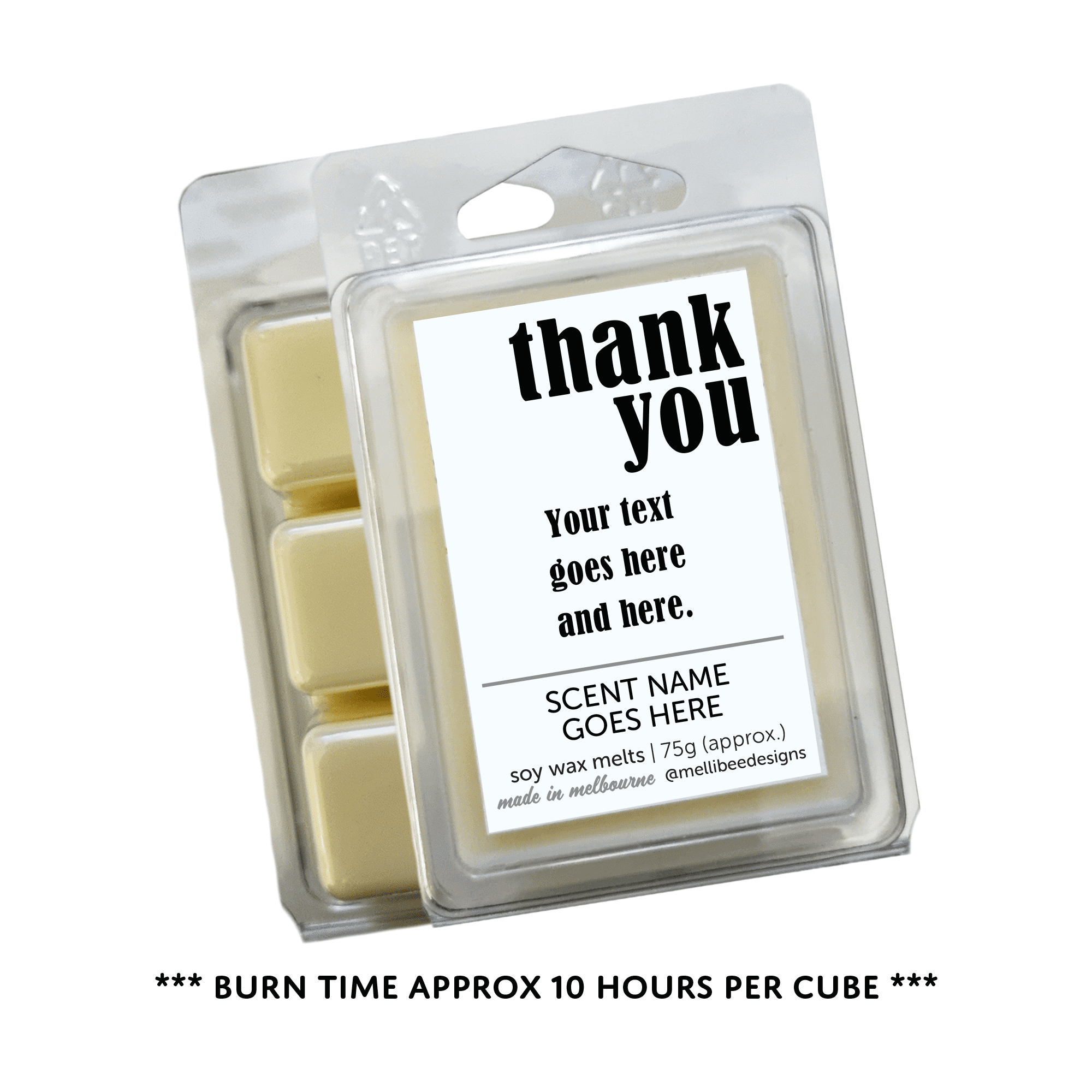 Hand poured in Melbourne. Soy Way Melts, made in Melbourne