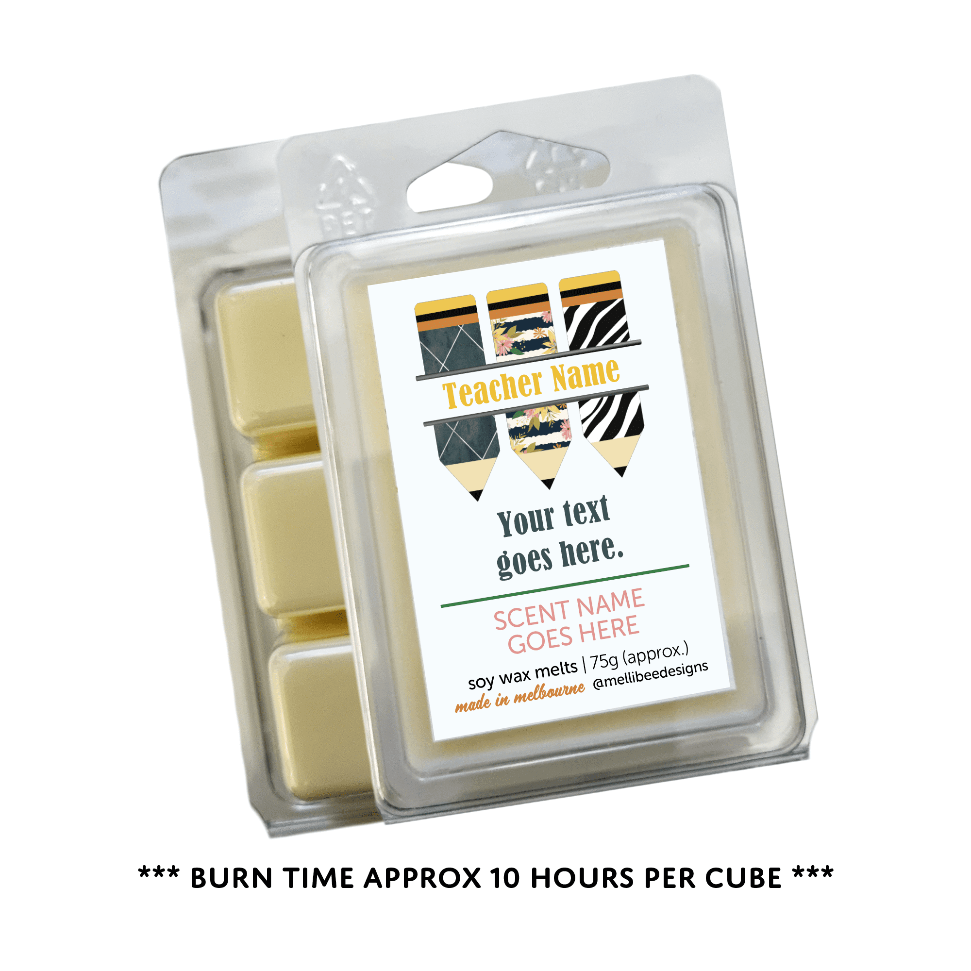 Hand poured in Melbourne. Soy Way Melts, made in Melbourne