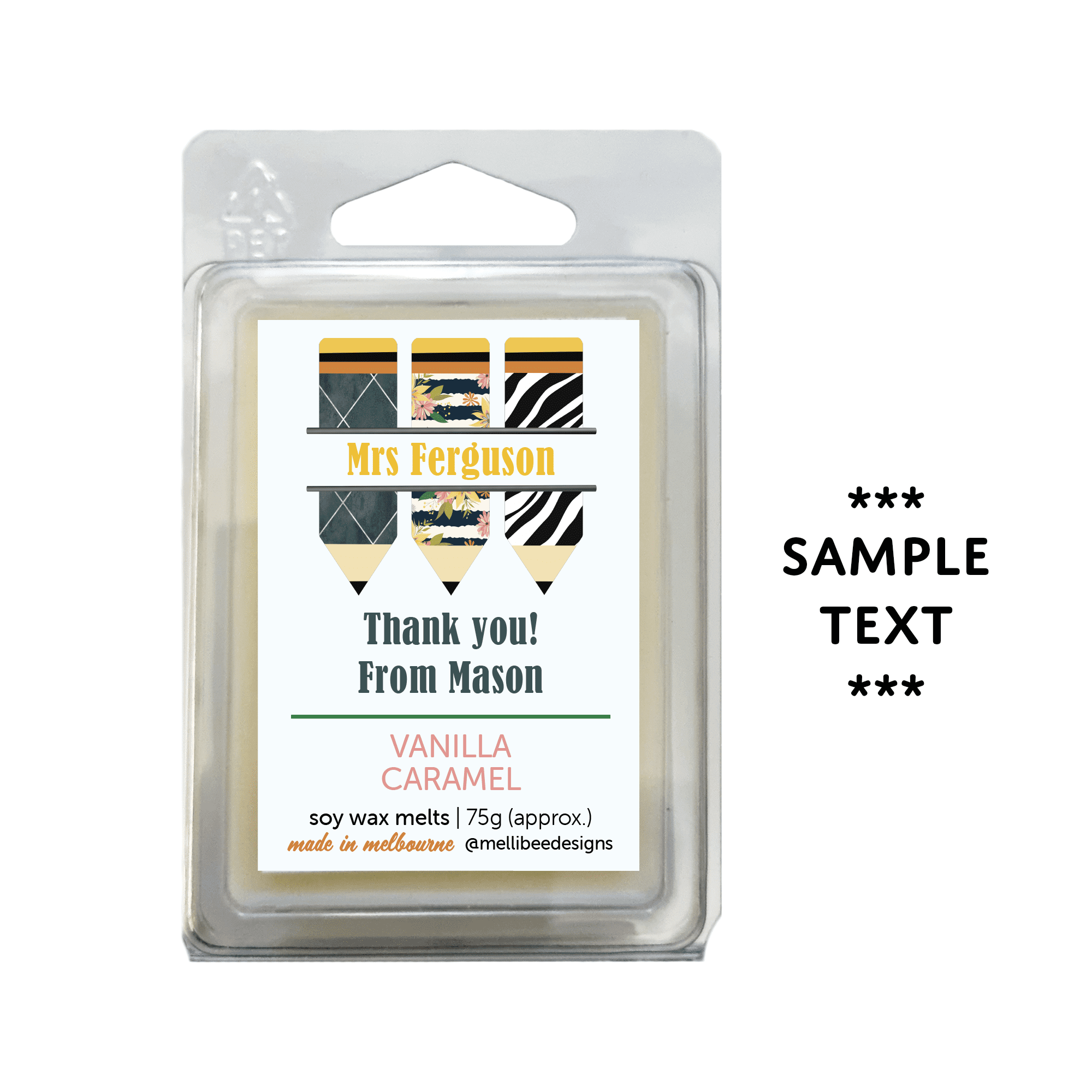 Hand poured in Melbourne. Soy Way Melts, made in Melbourne