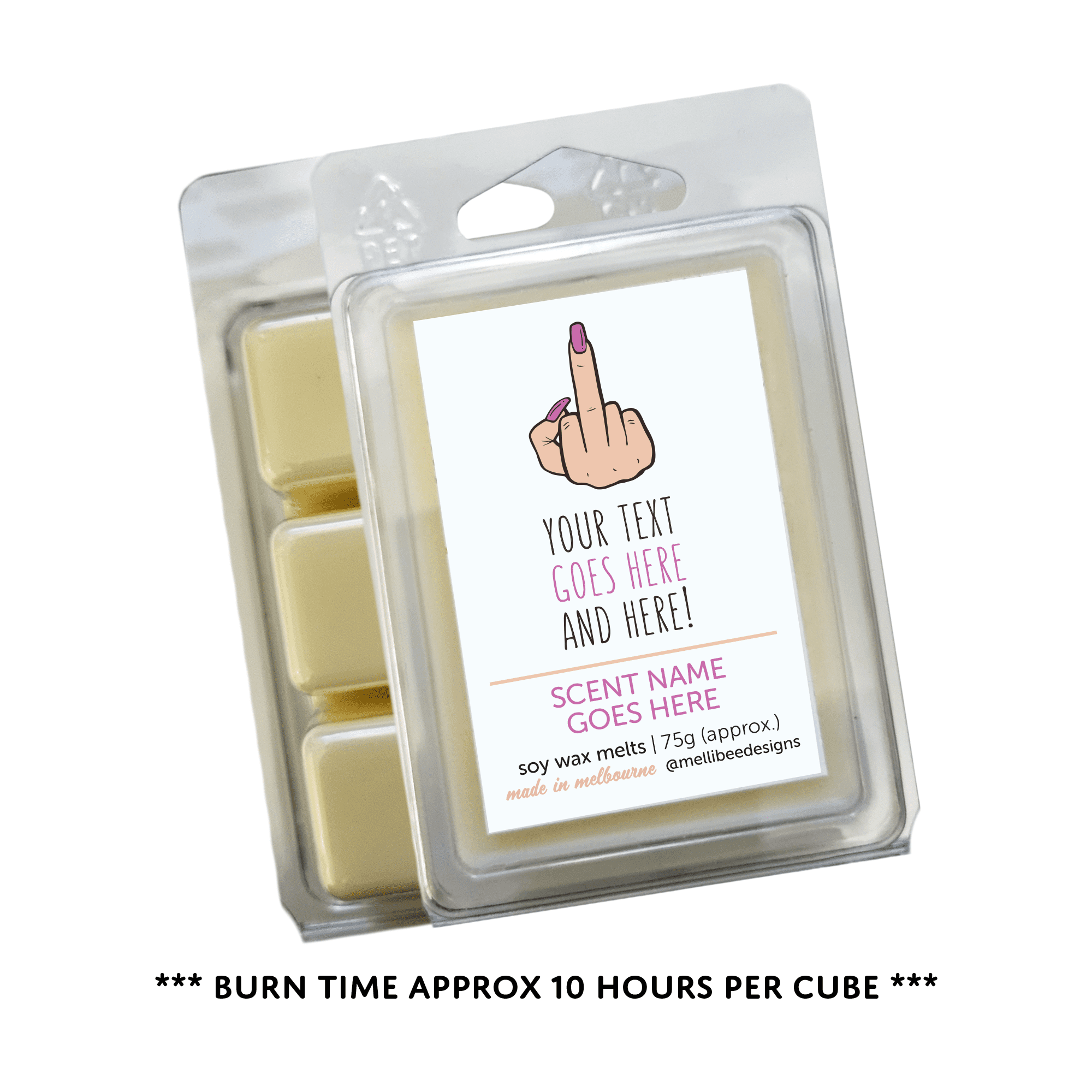 Hand poured in Melbourne. Soy Way Melts, made in Melbourne