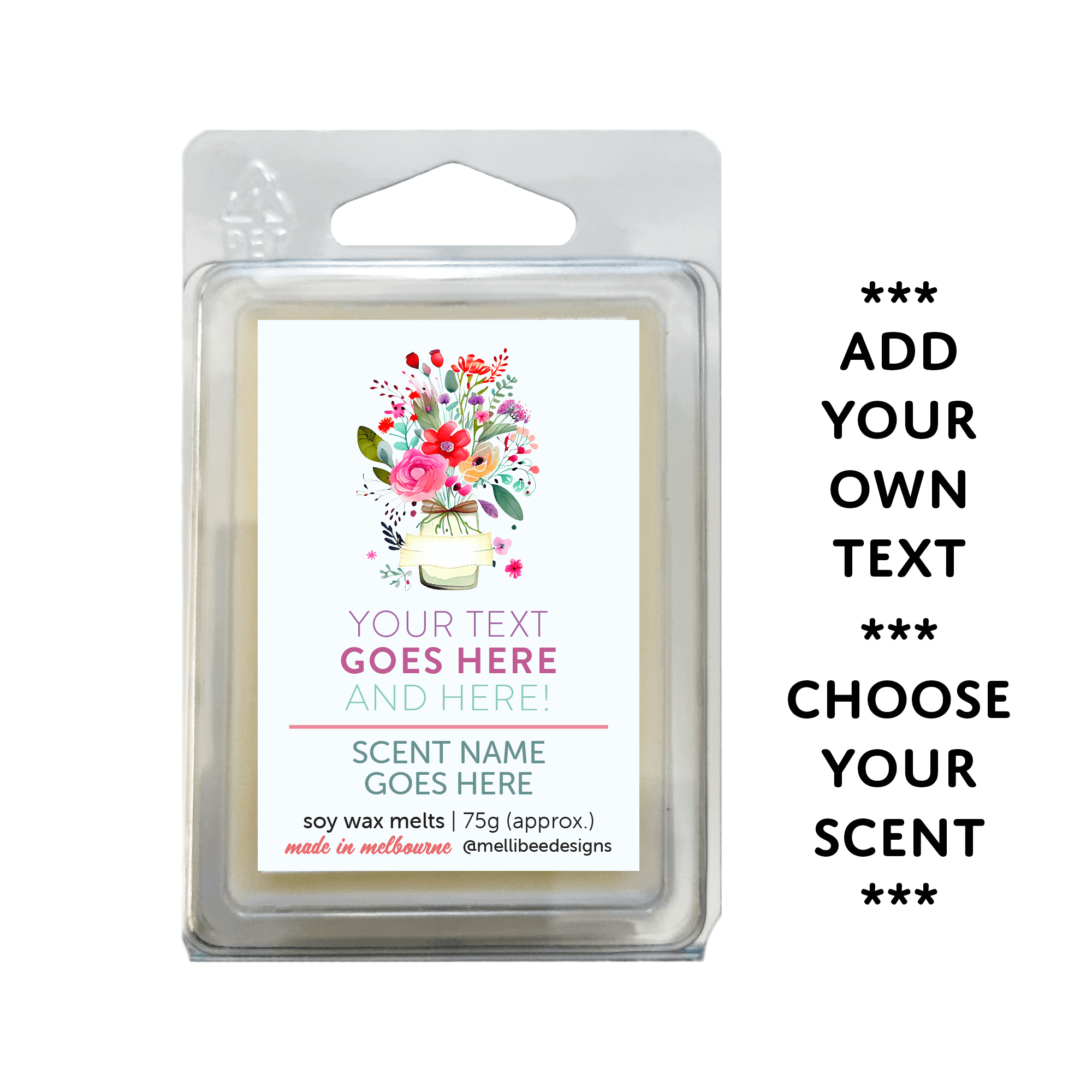 Hand poured in Melbourne. Soy Way Melts, made in Melbourne